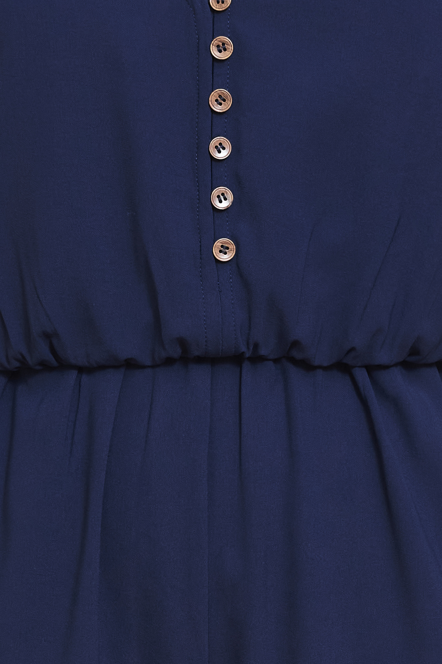 Combinaison bleu marine jambe fuselée col V