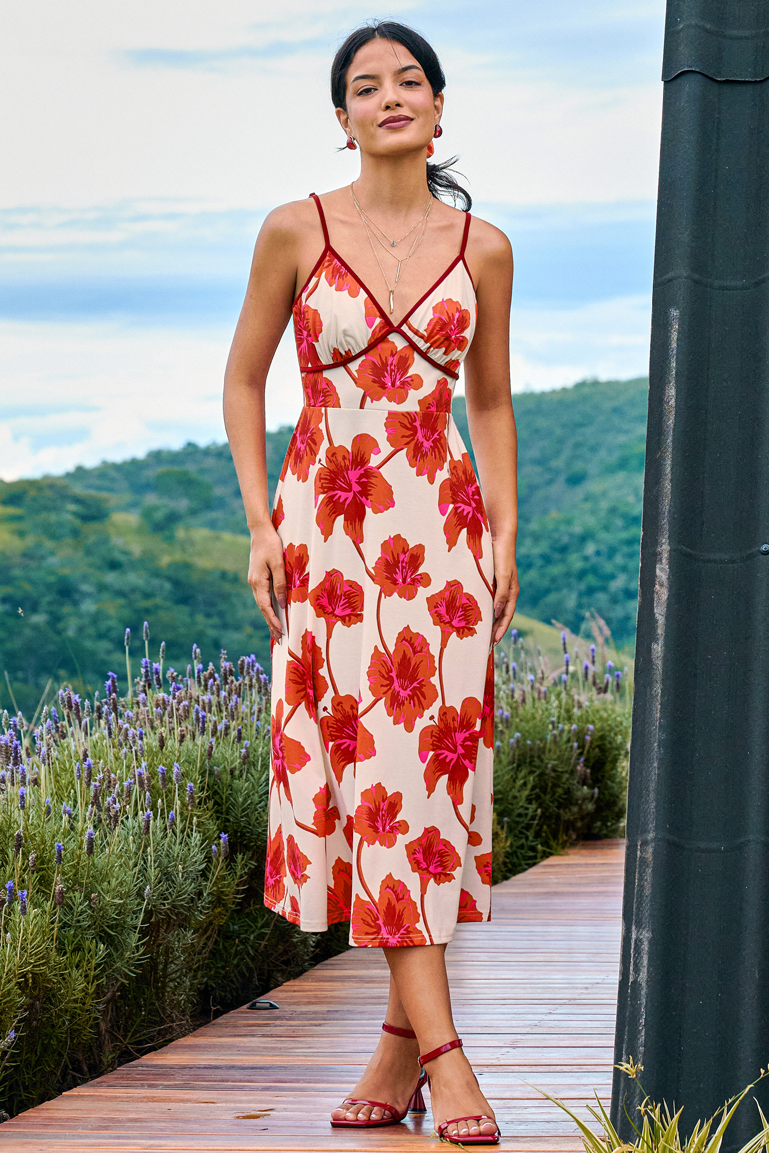 Capri Bound Floral Midi Dress
