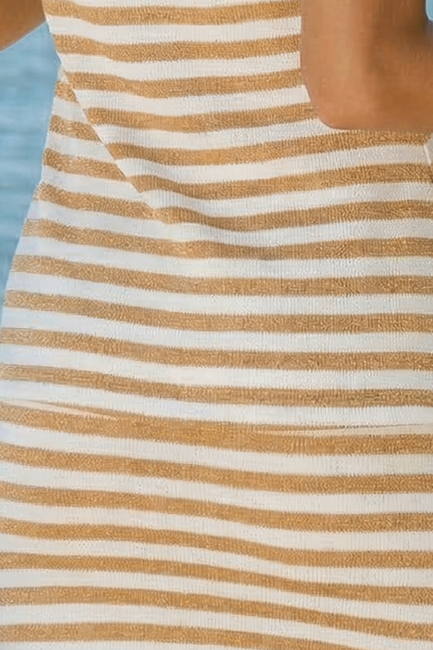 Paréo à rayures taille élastique