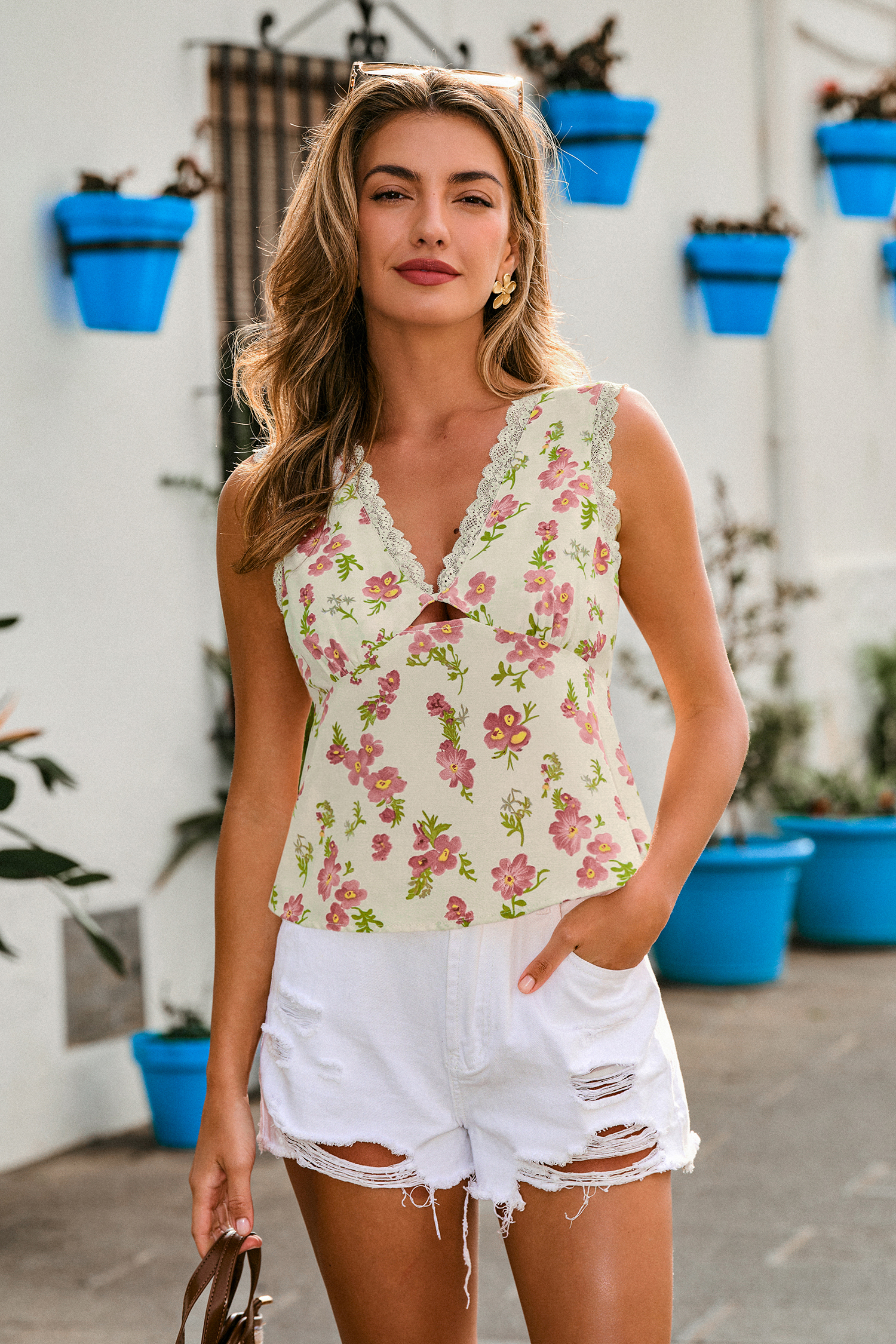 Made You Look Floral Top