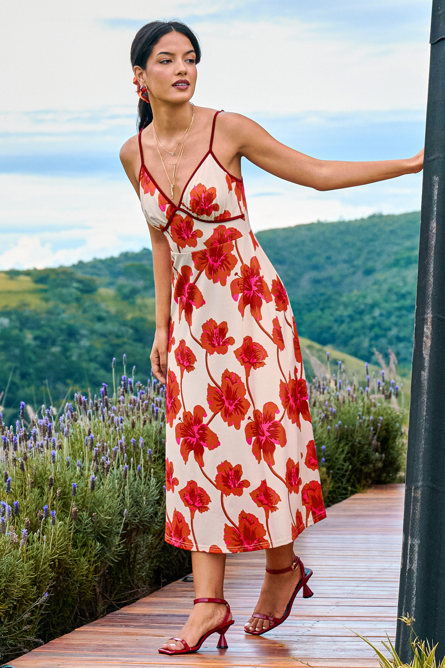 Capri Bound Floral Midi Dress