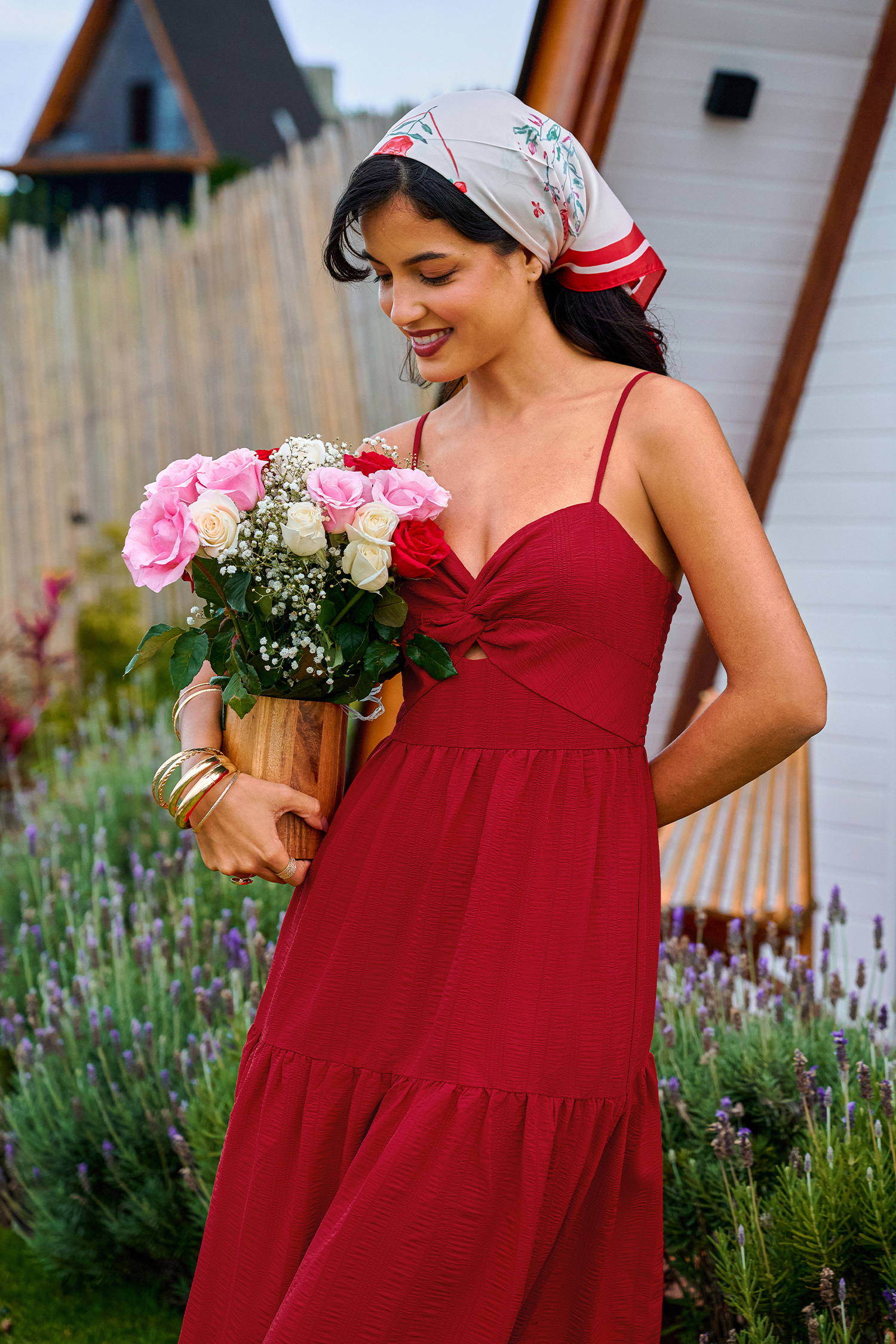 Sultry Sun Red Maxi Dress