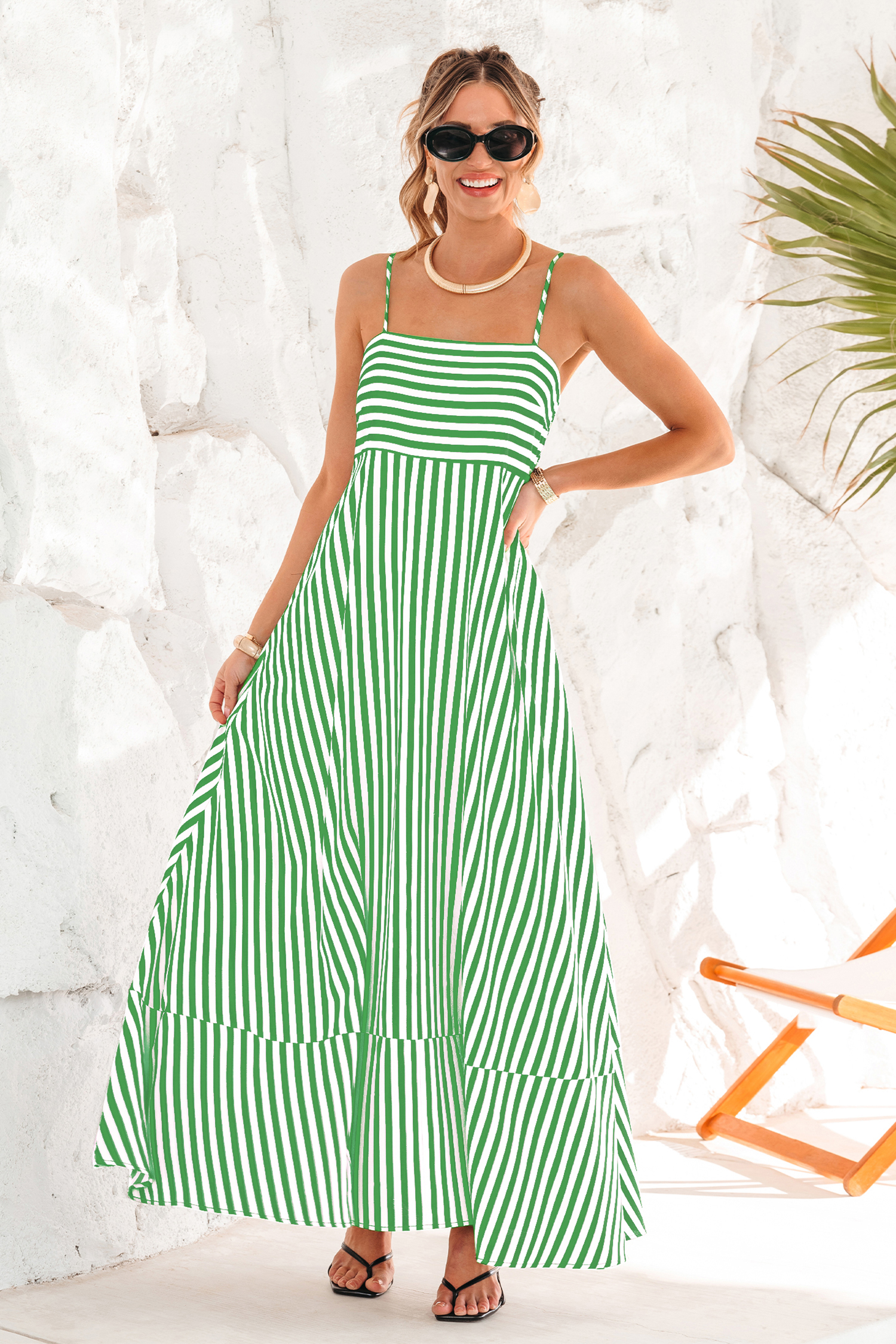 Subtle Lines Striped Maxi Dress