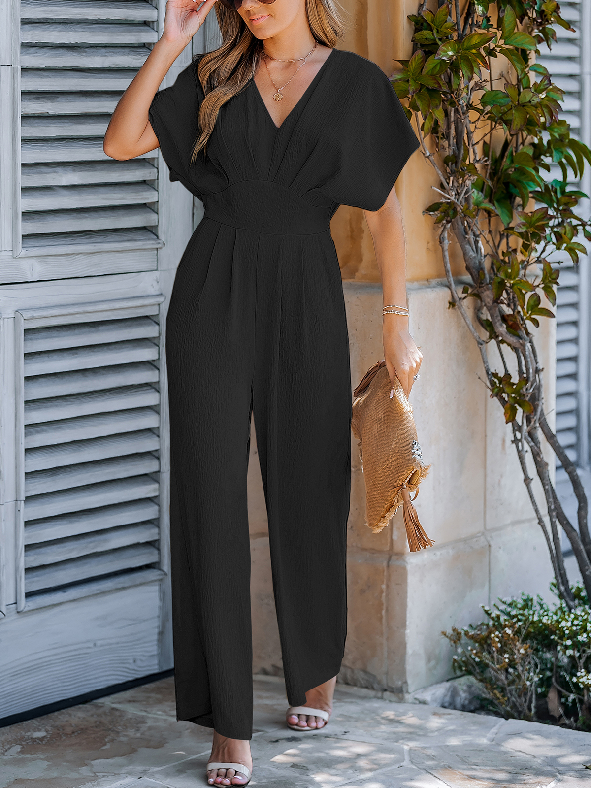 Structured Edge Black Jumpsuit