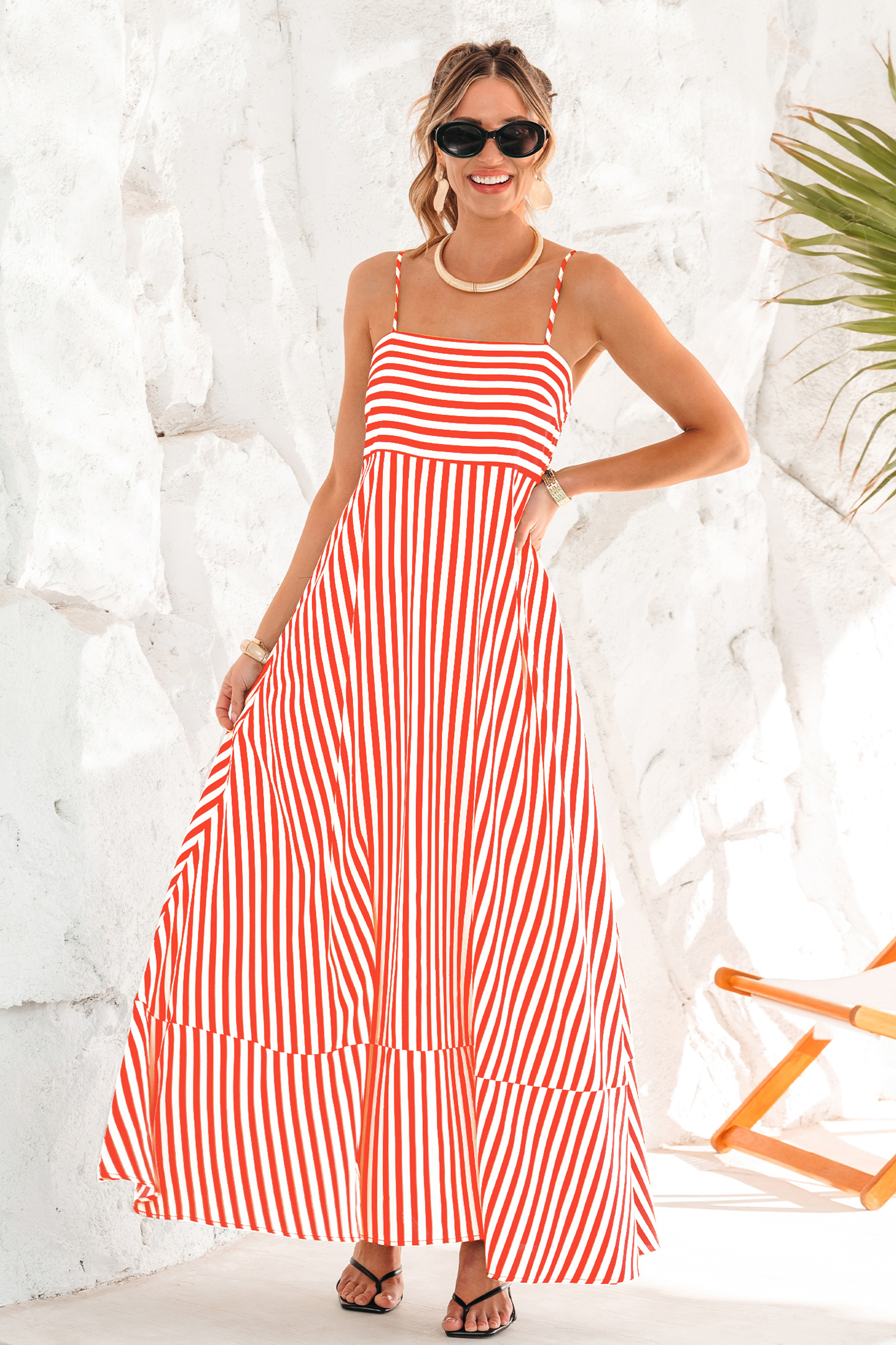 Abito lungo a righe Subtle Lines