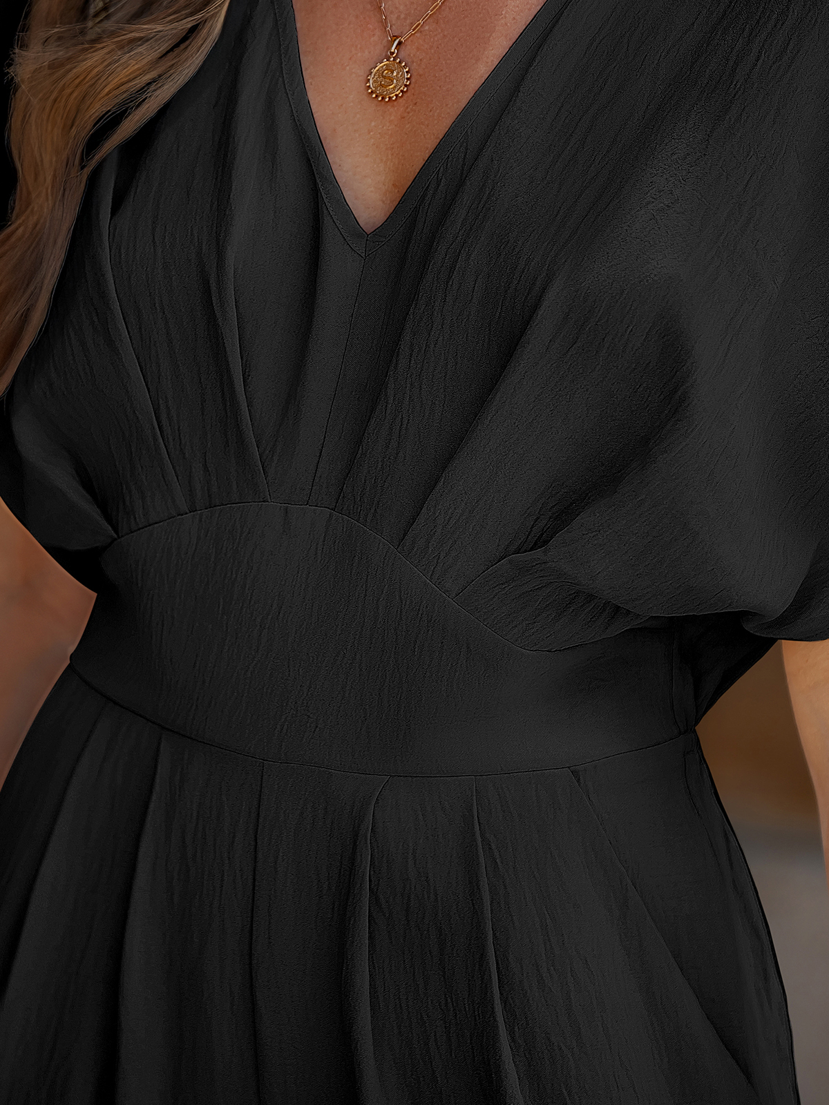 Structured Edge Black Jumpsuit