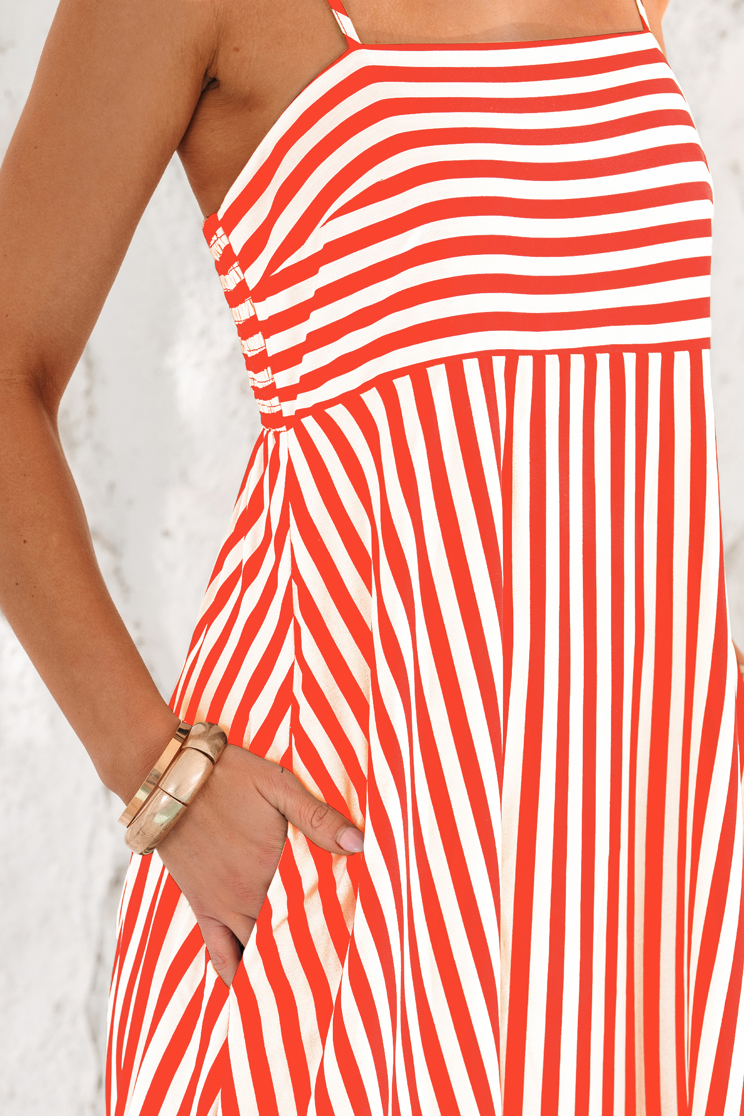 Abito lungo a righe Subtle Lines