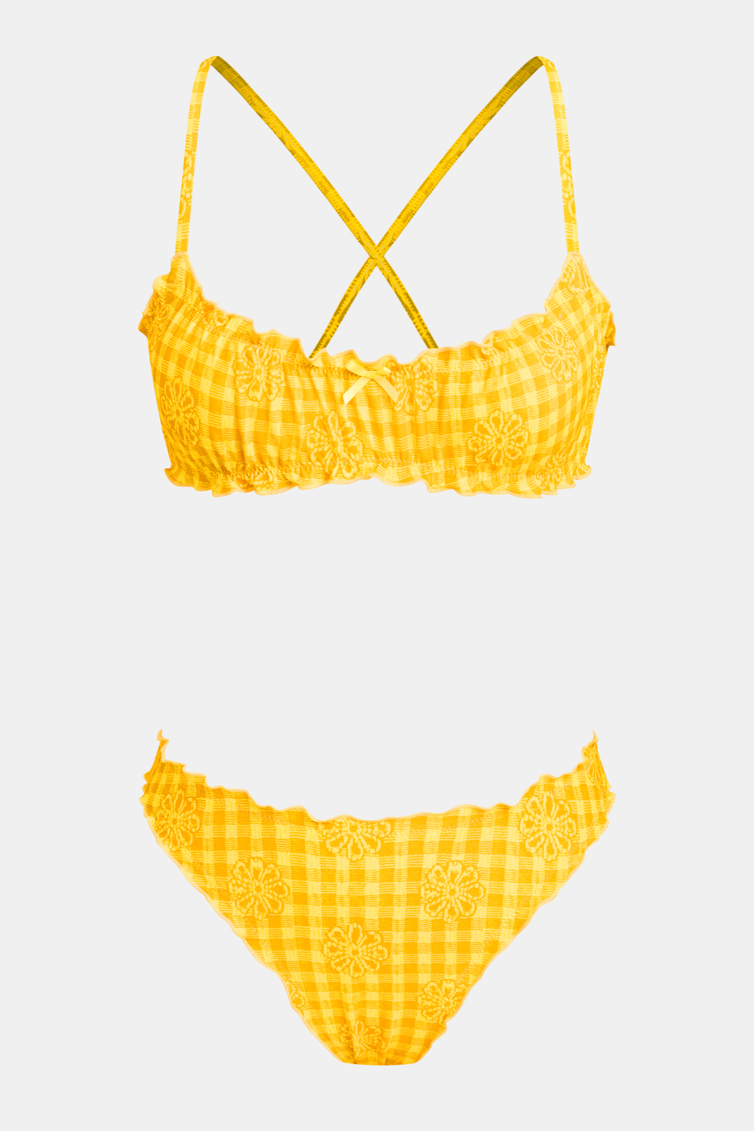 Dolphin Watch Gingham Bikini Set