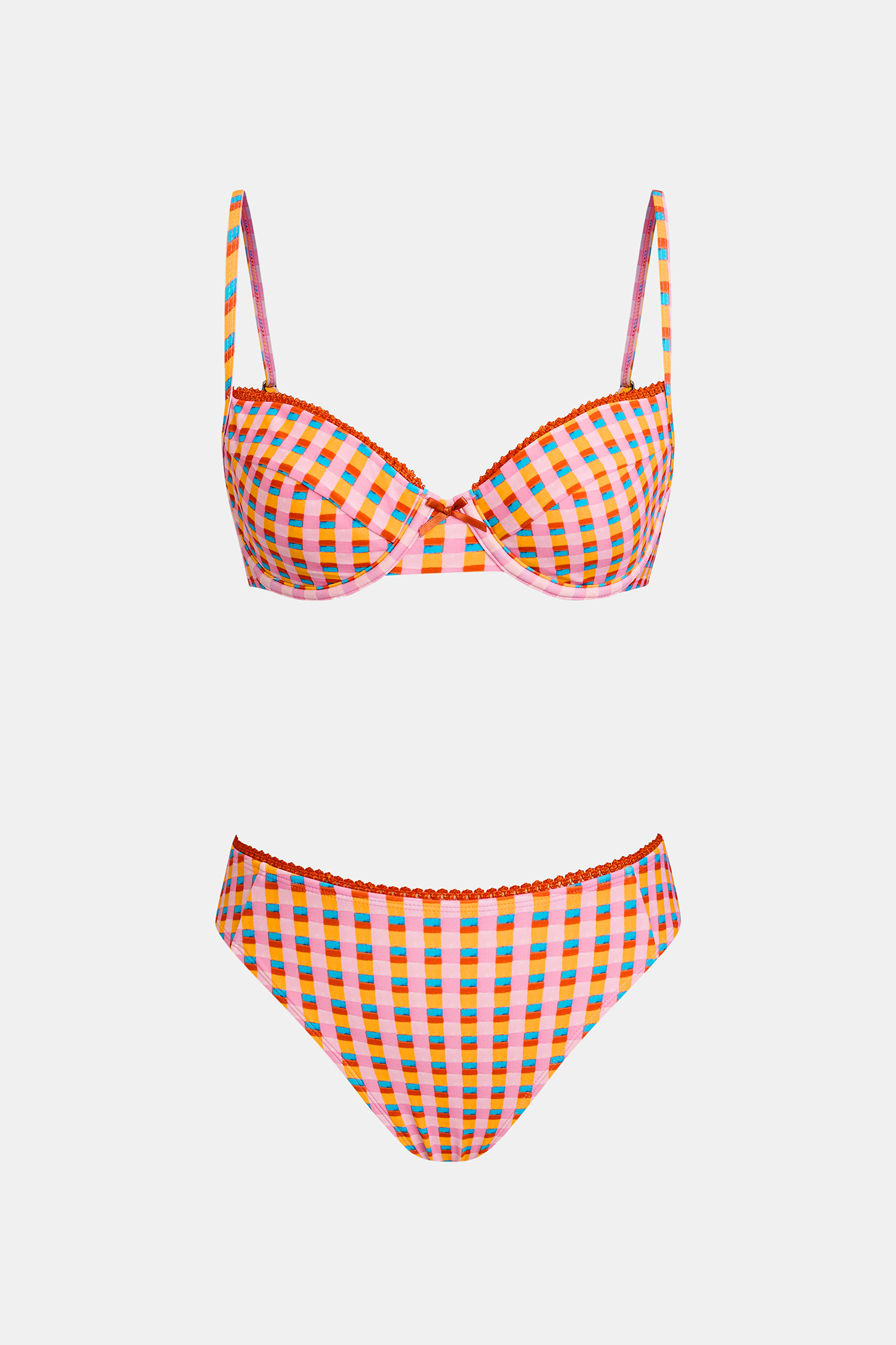 Sweet Valencia Gingham Bikini Set