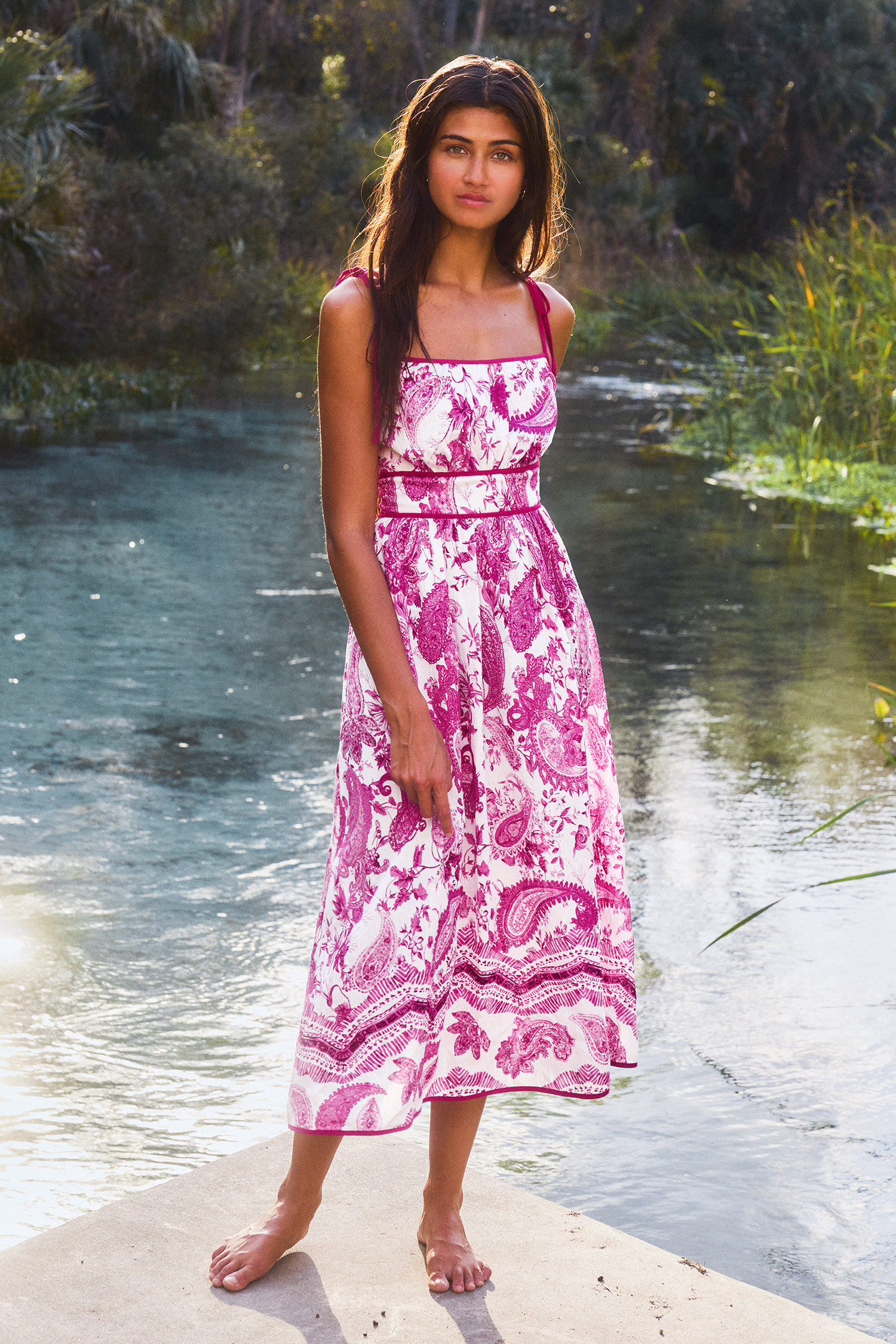 Night Show Paisley Midi Dress