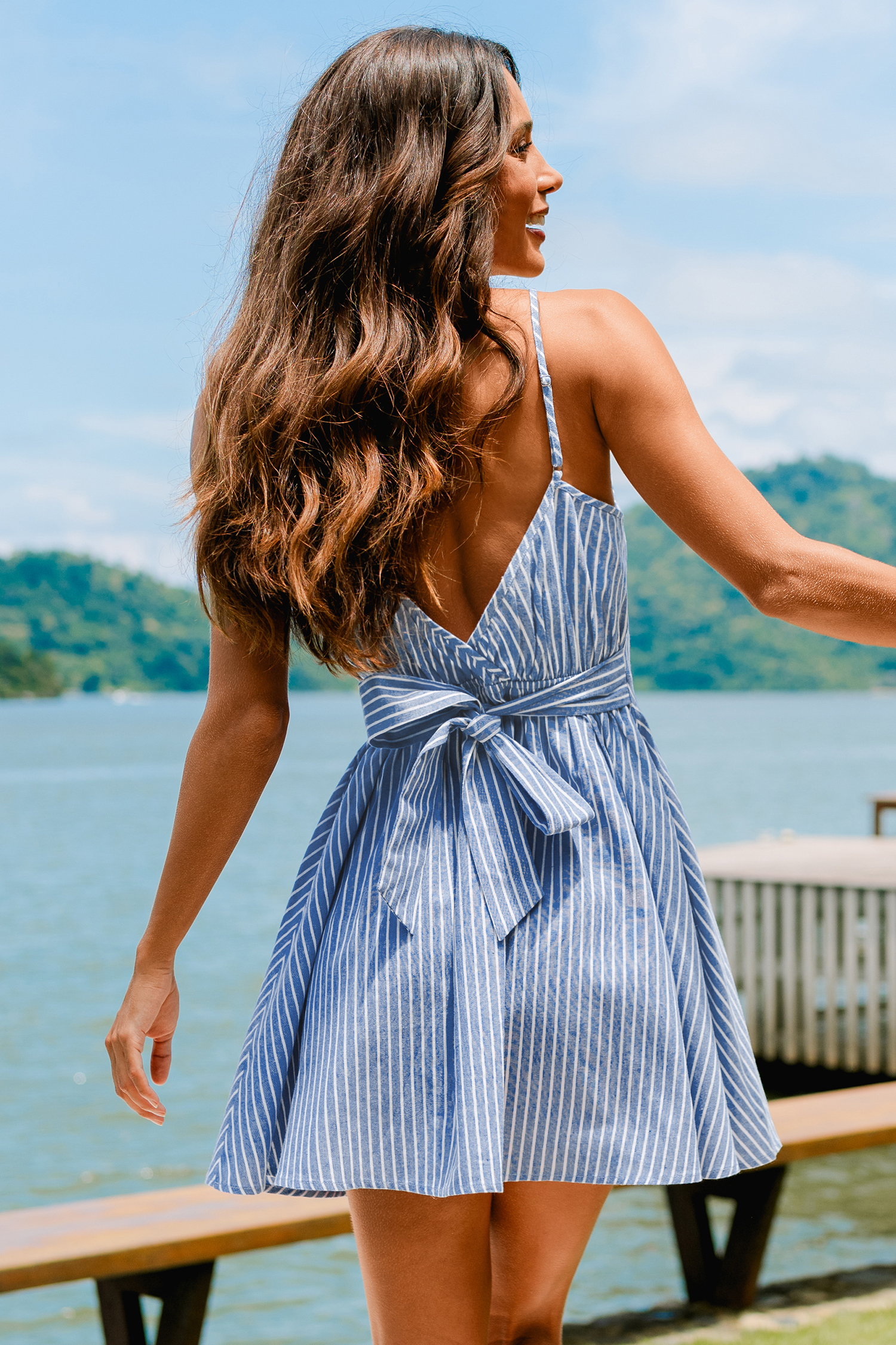 Sukienka mini w paski Violette