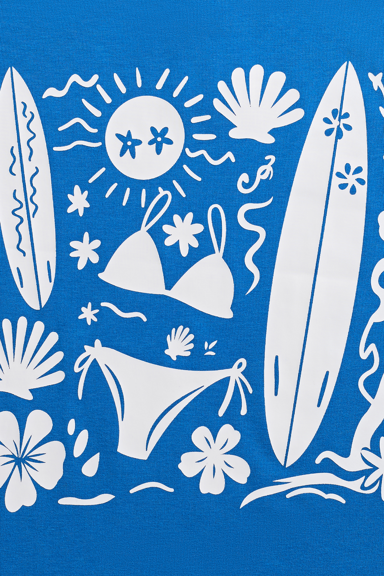 Blaues Kurzarm Asymmetrischer Lockeres T-Shirt mit Grafikprint