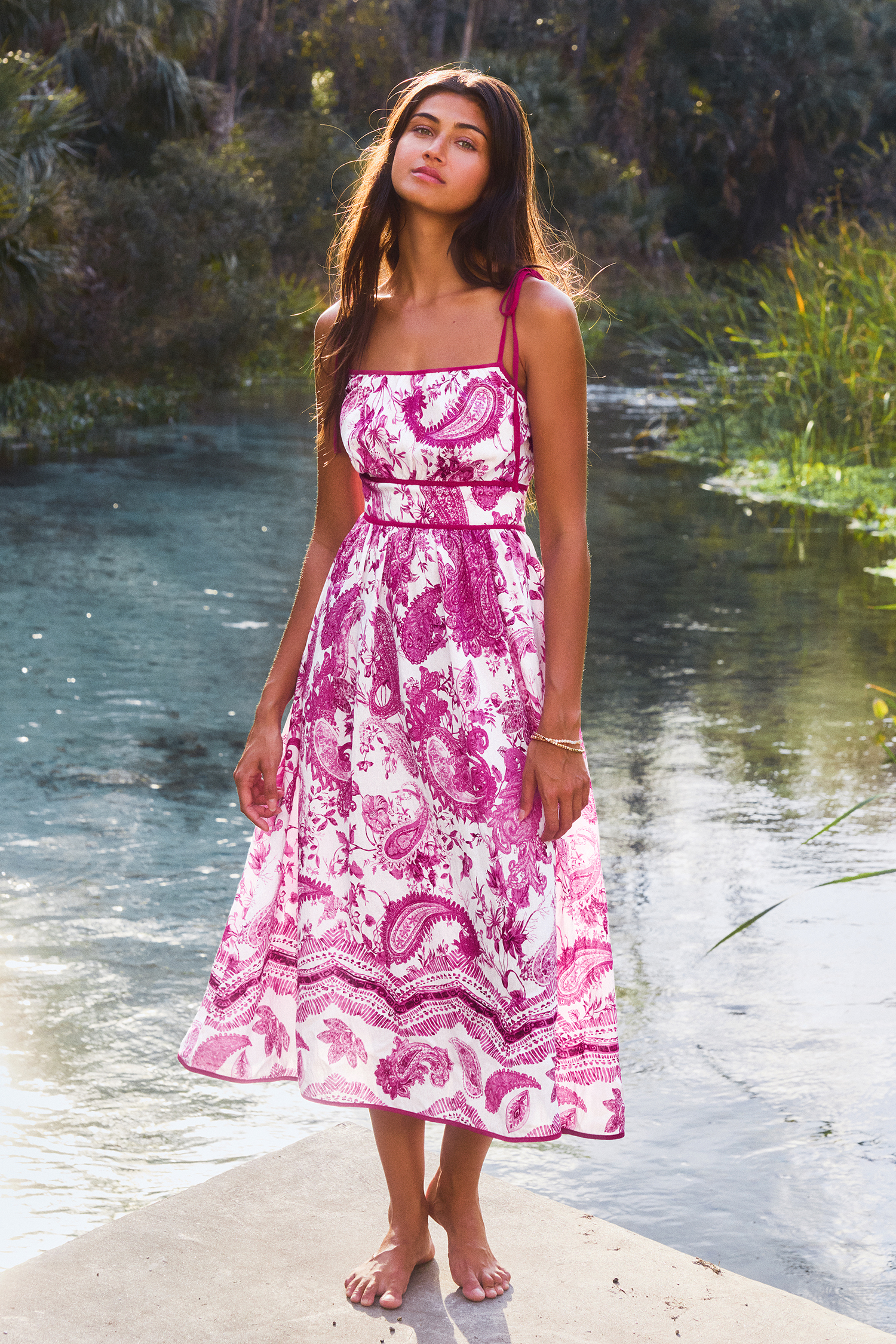 Night Show Paisley Midi Dress