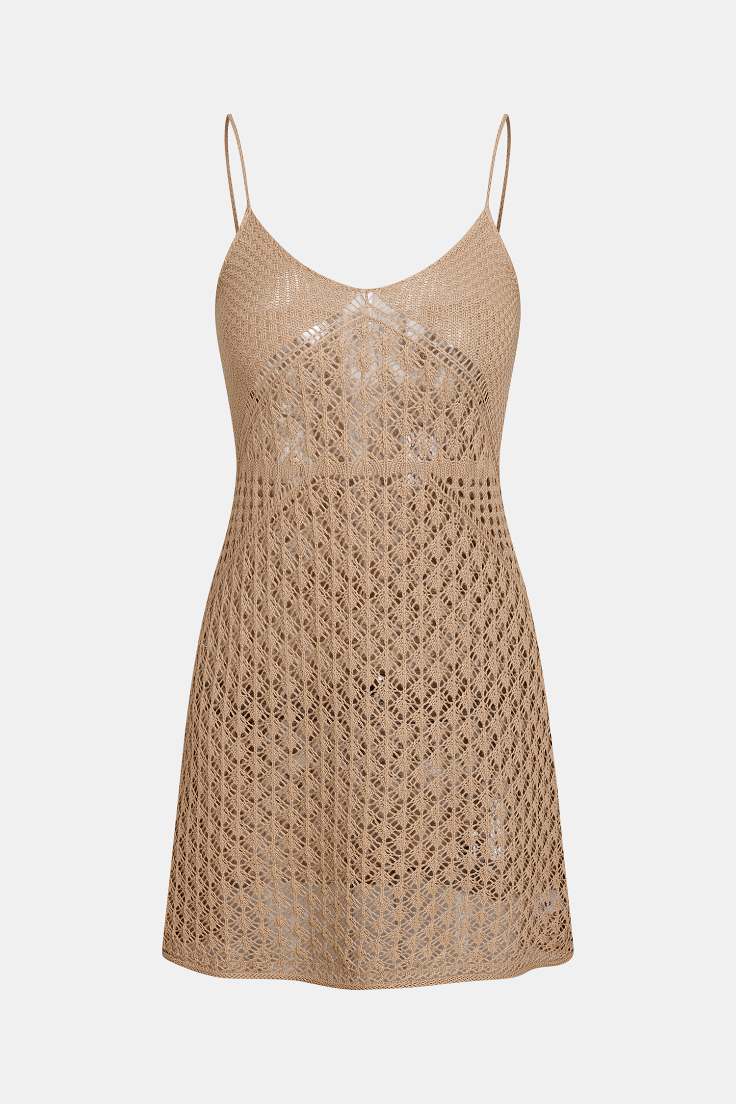 Big Thrill Brown Cover-Up Mini Dress