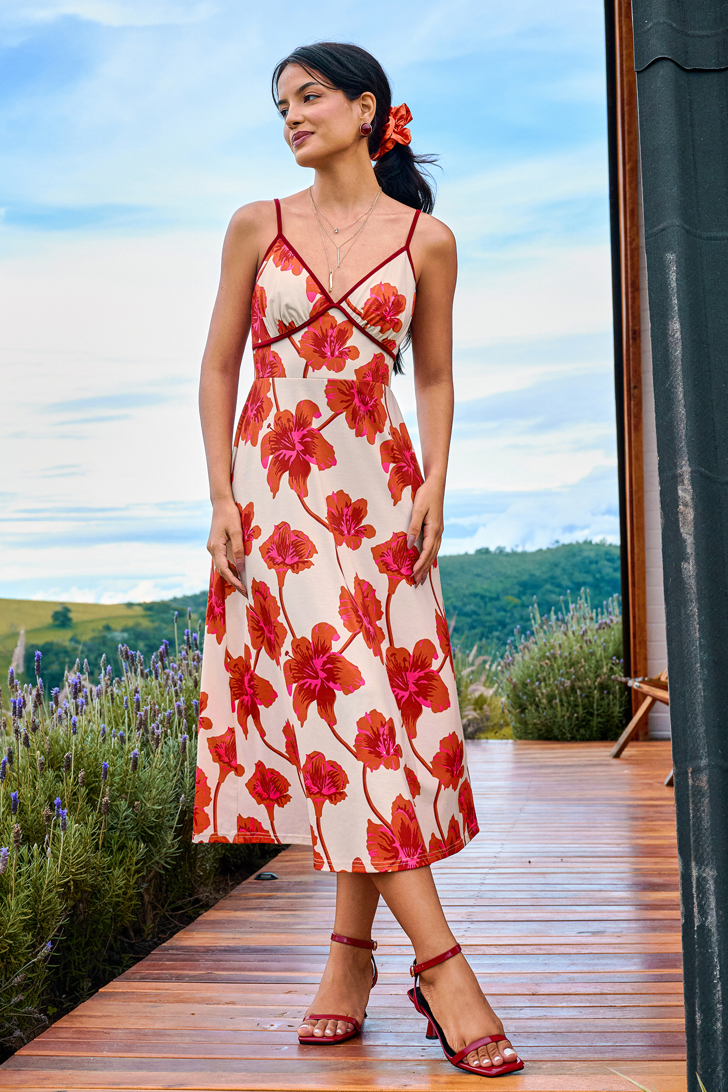 Capri Bound Floral Midi Dress