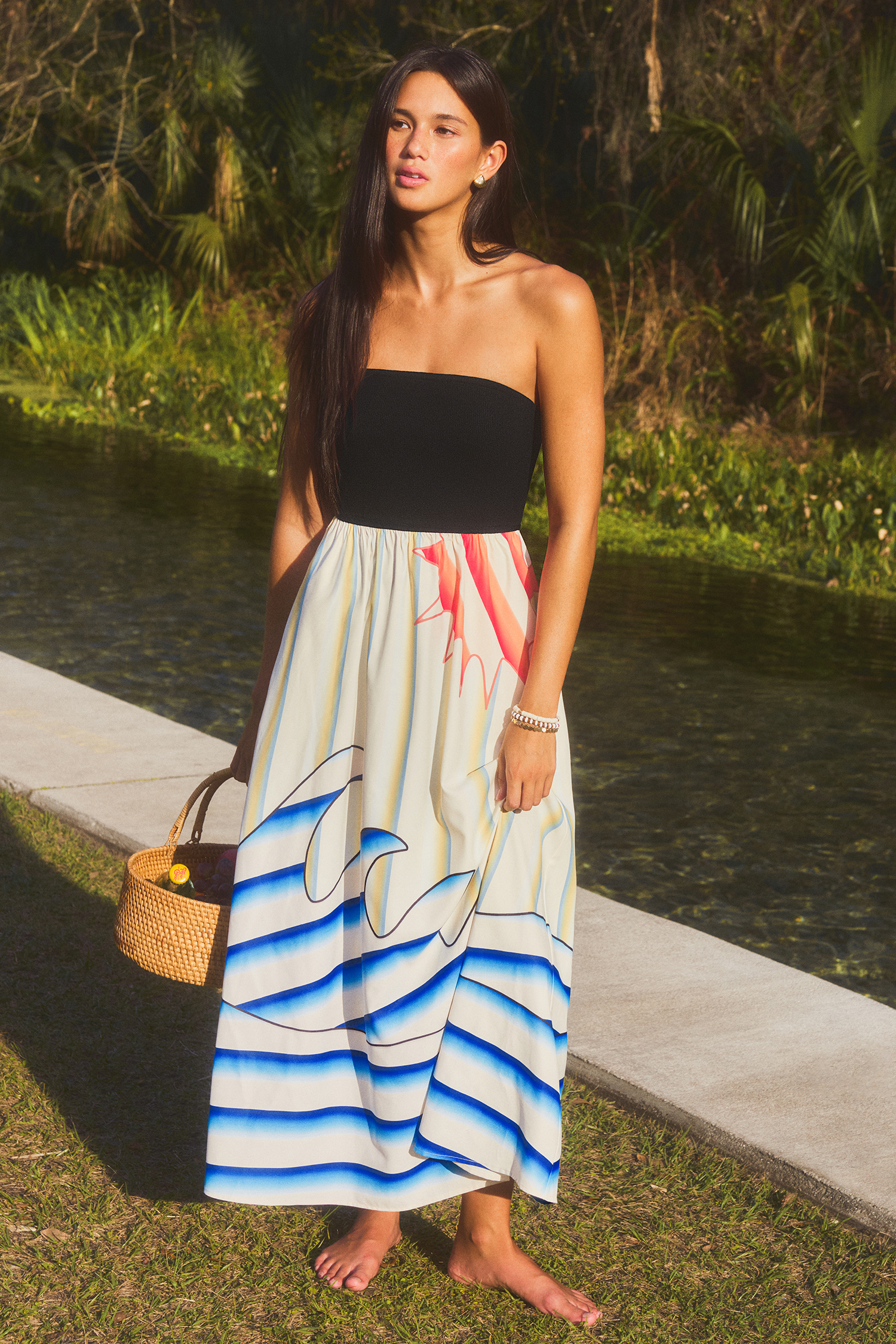 Room With a View Tropical Maxi Dress