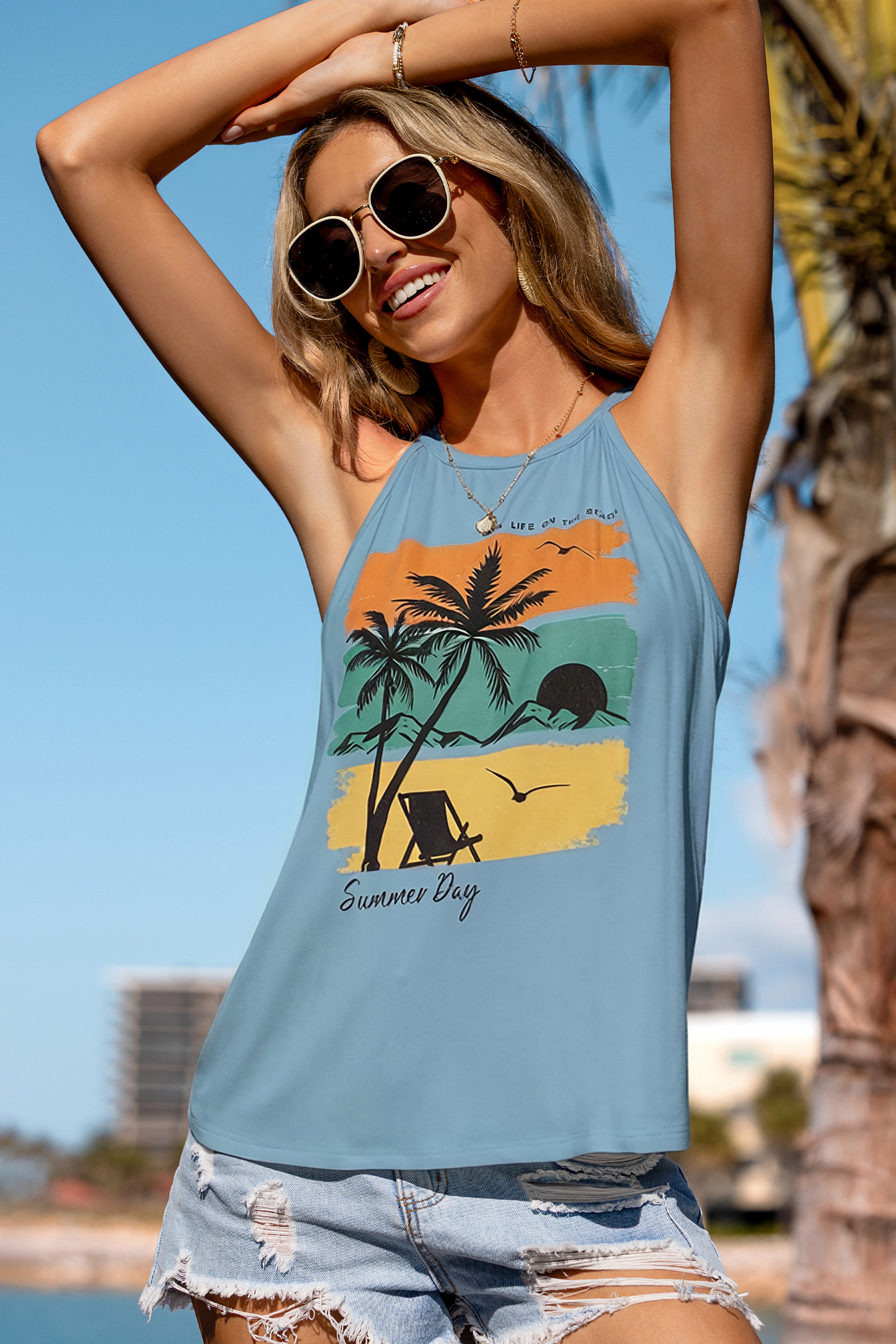 Summer Day Graphic Tank Top