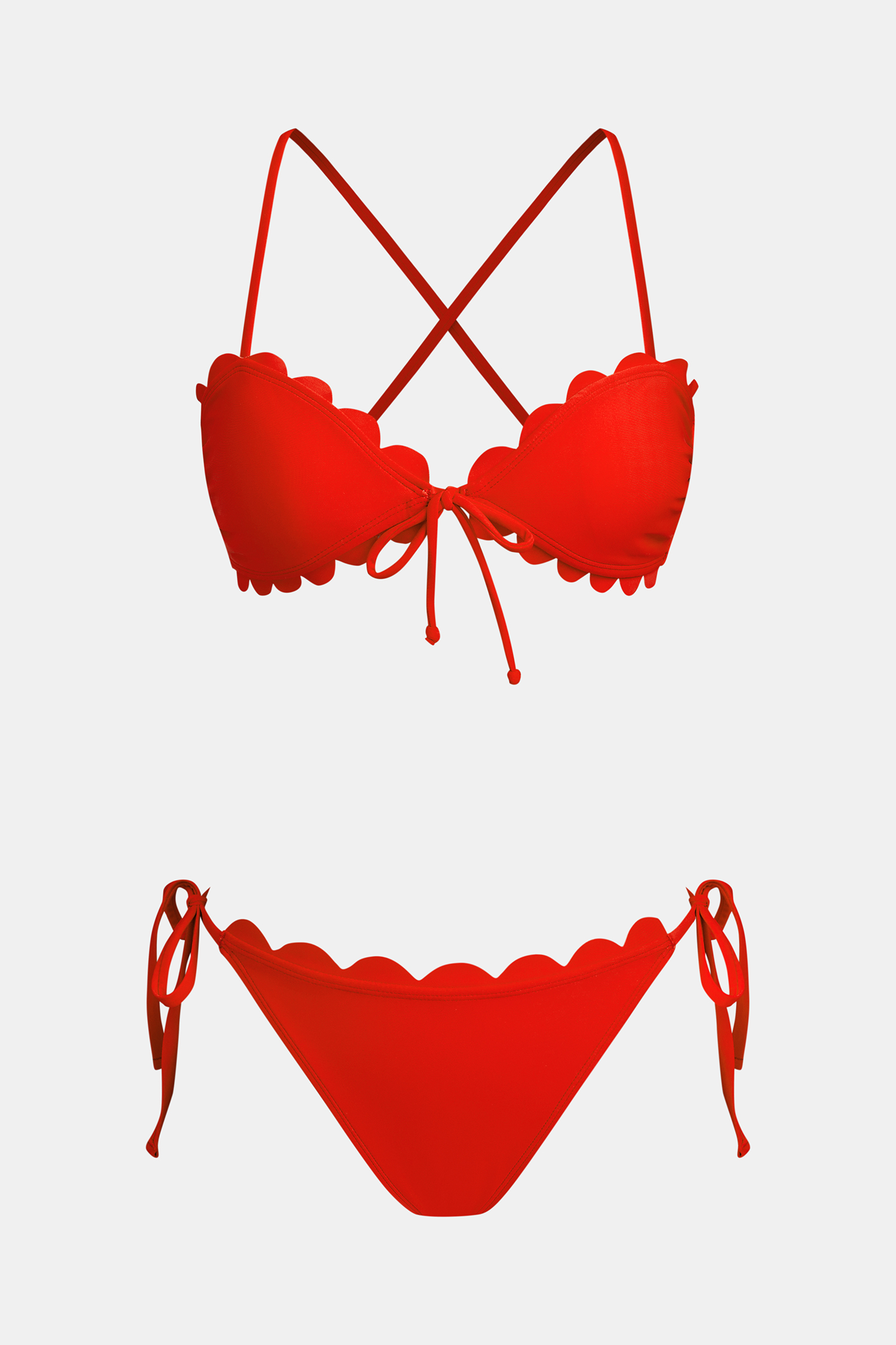 Hibiscus Heat Red Bikini Set