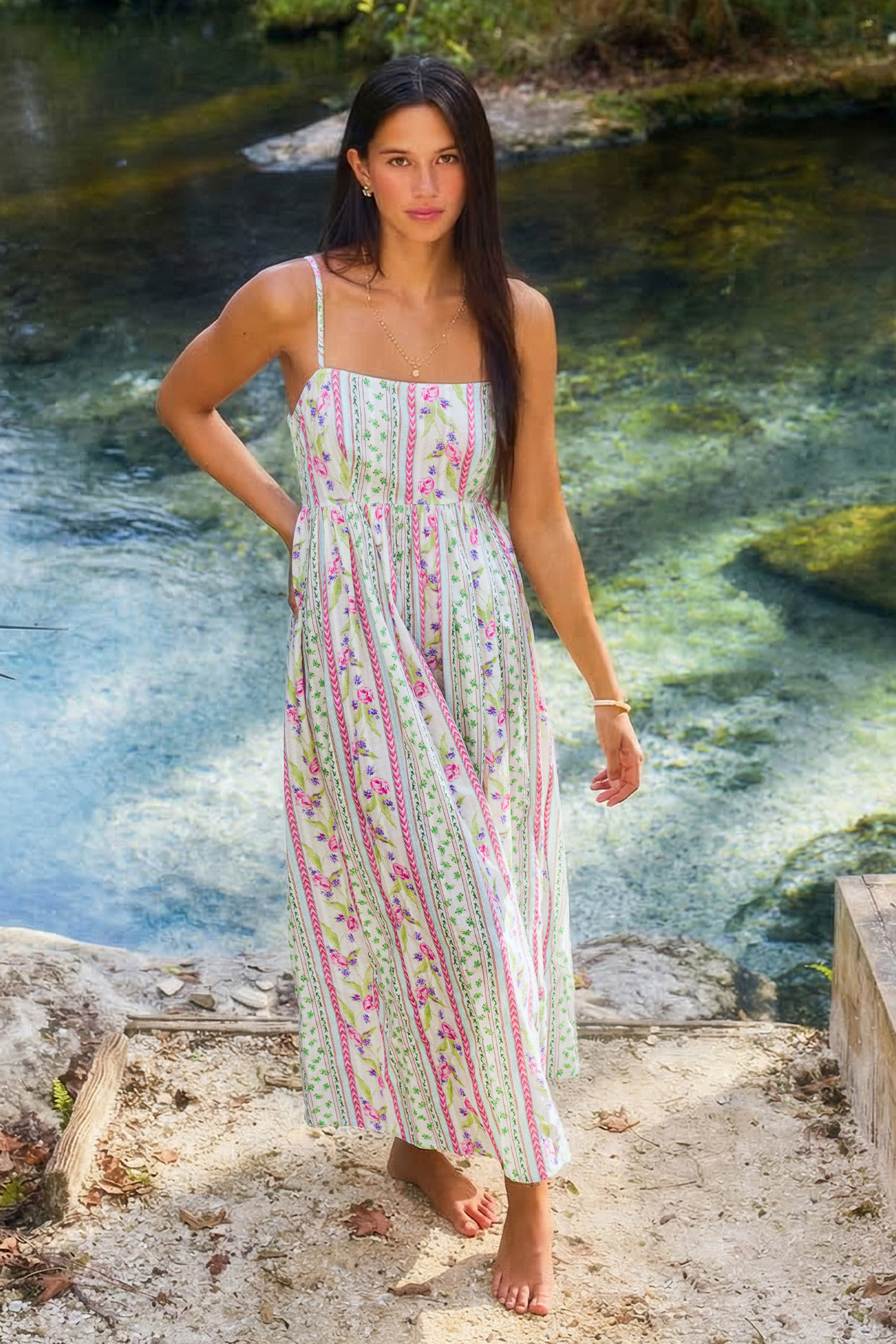 No Vacancy Floral Maxi Dress