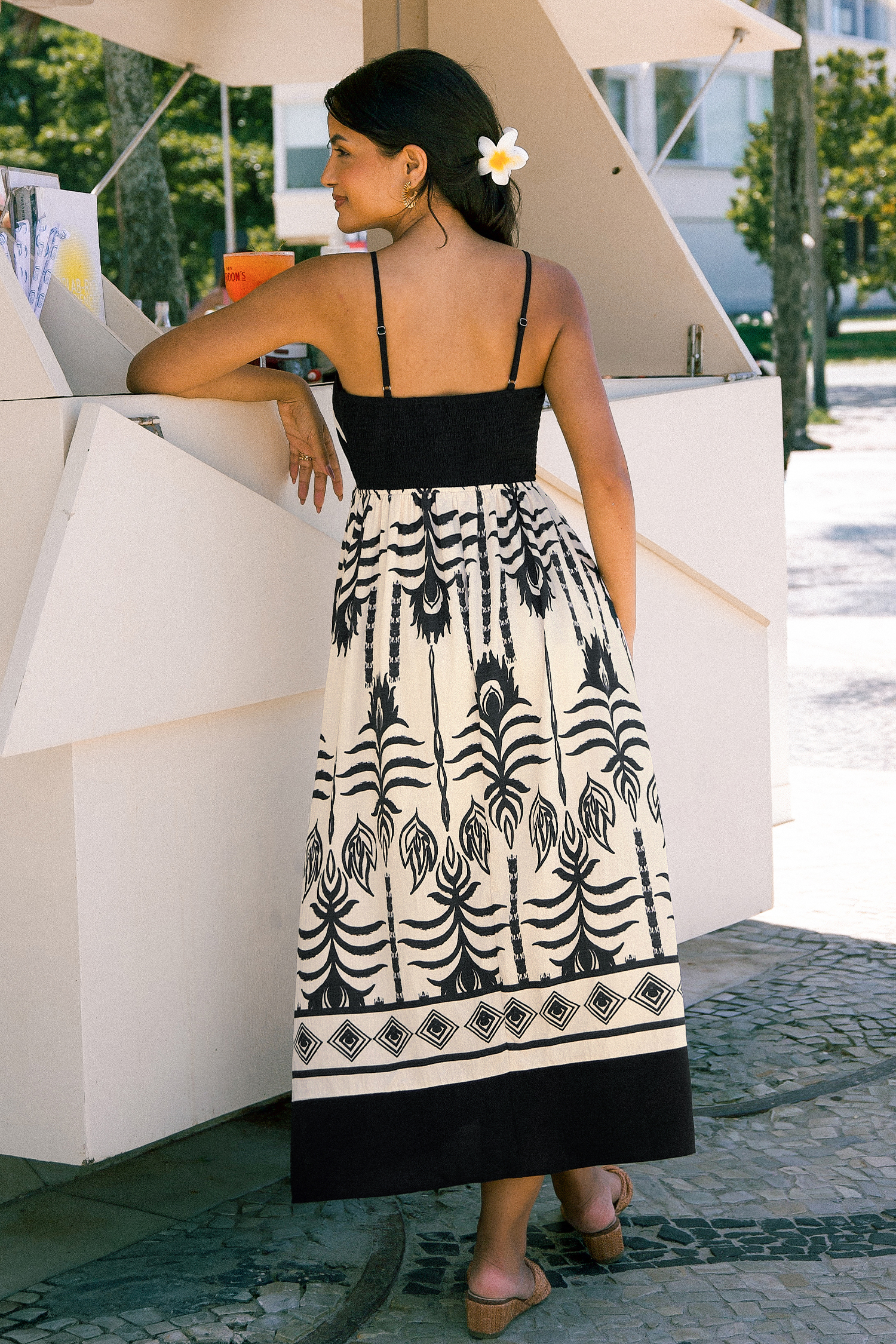 Beach Hopping Ornate Midi Dress