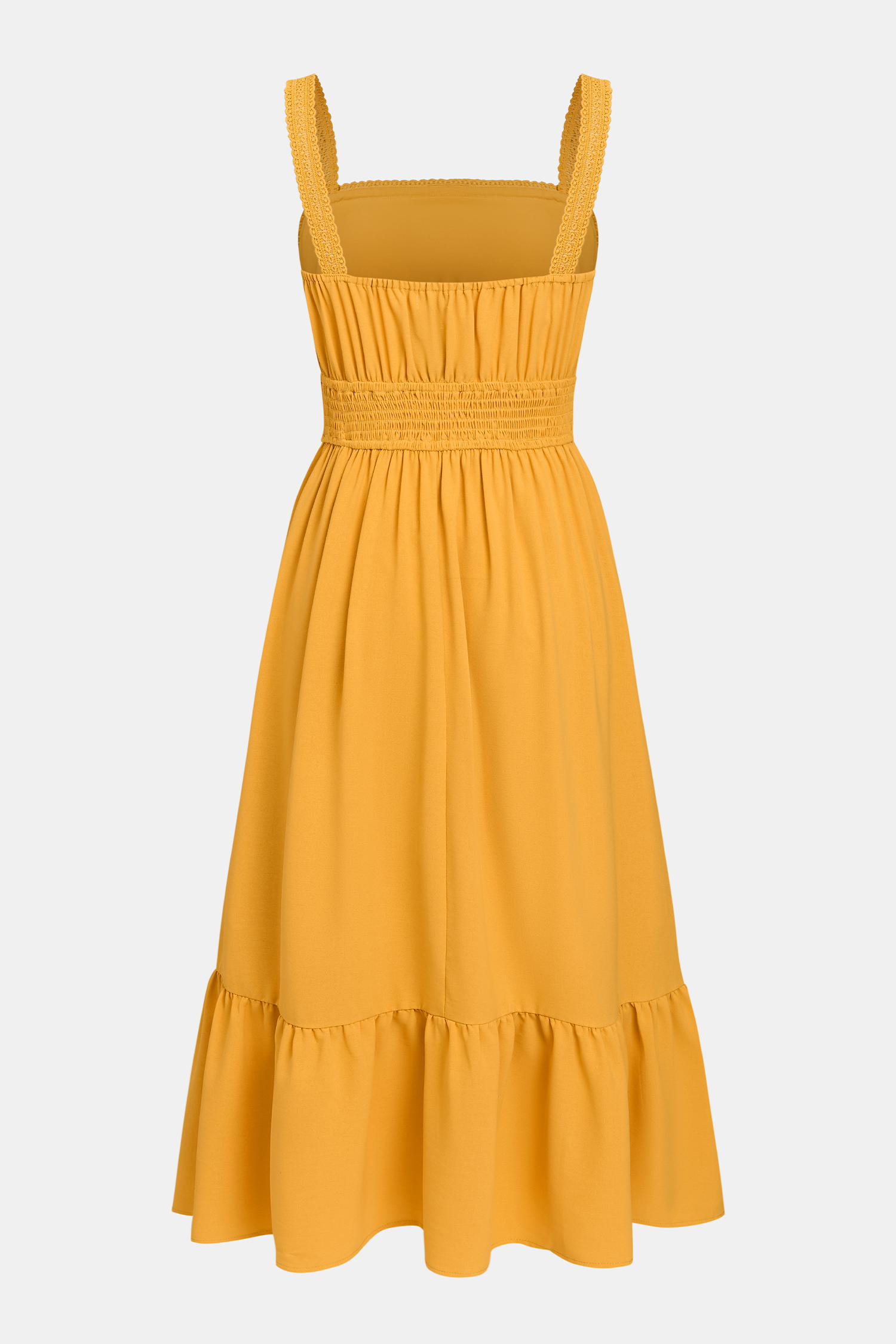 Citrus Picking Yellow Maxi Dress