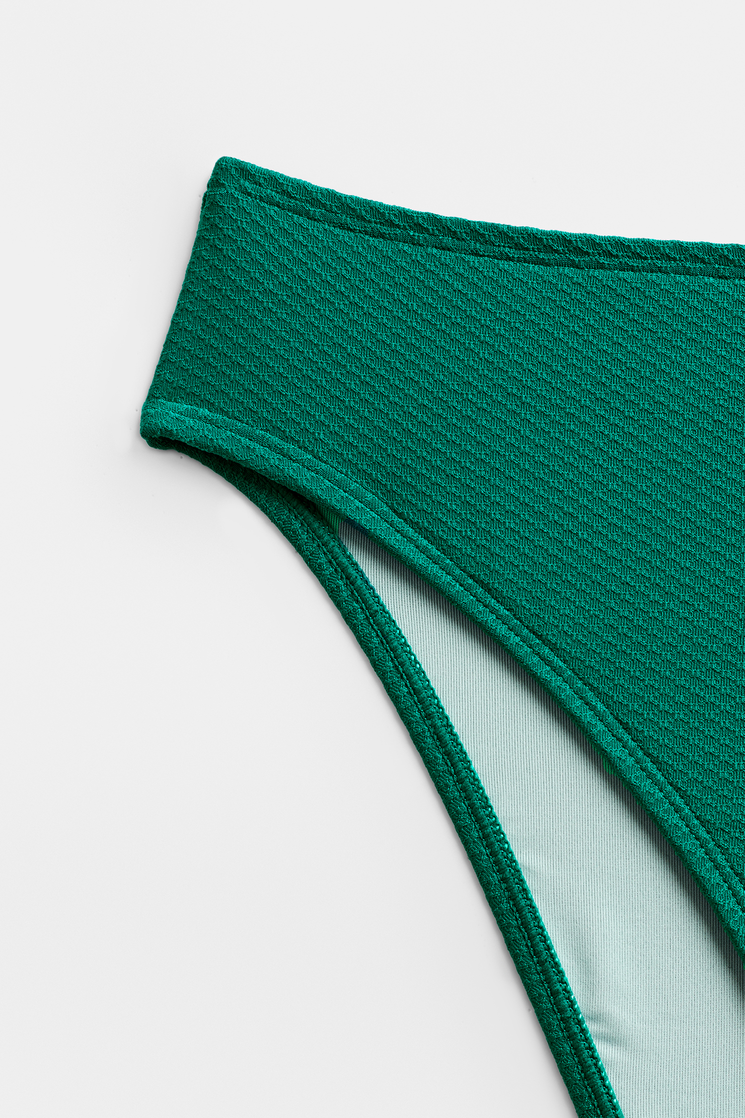 Grünes Mid-Waist Vorgeformte Cups Bügelbikini-Set