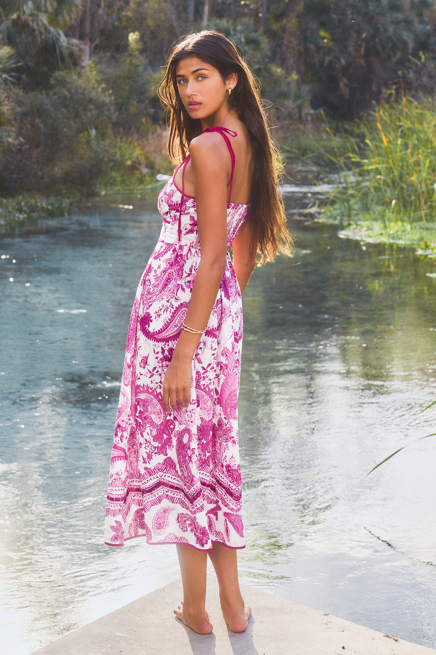 Night Show Paisley Midi Dress