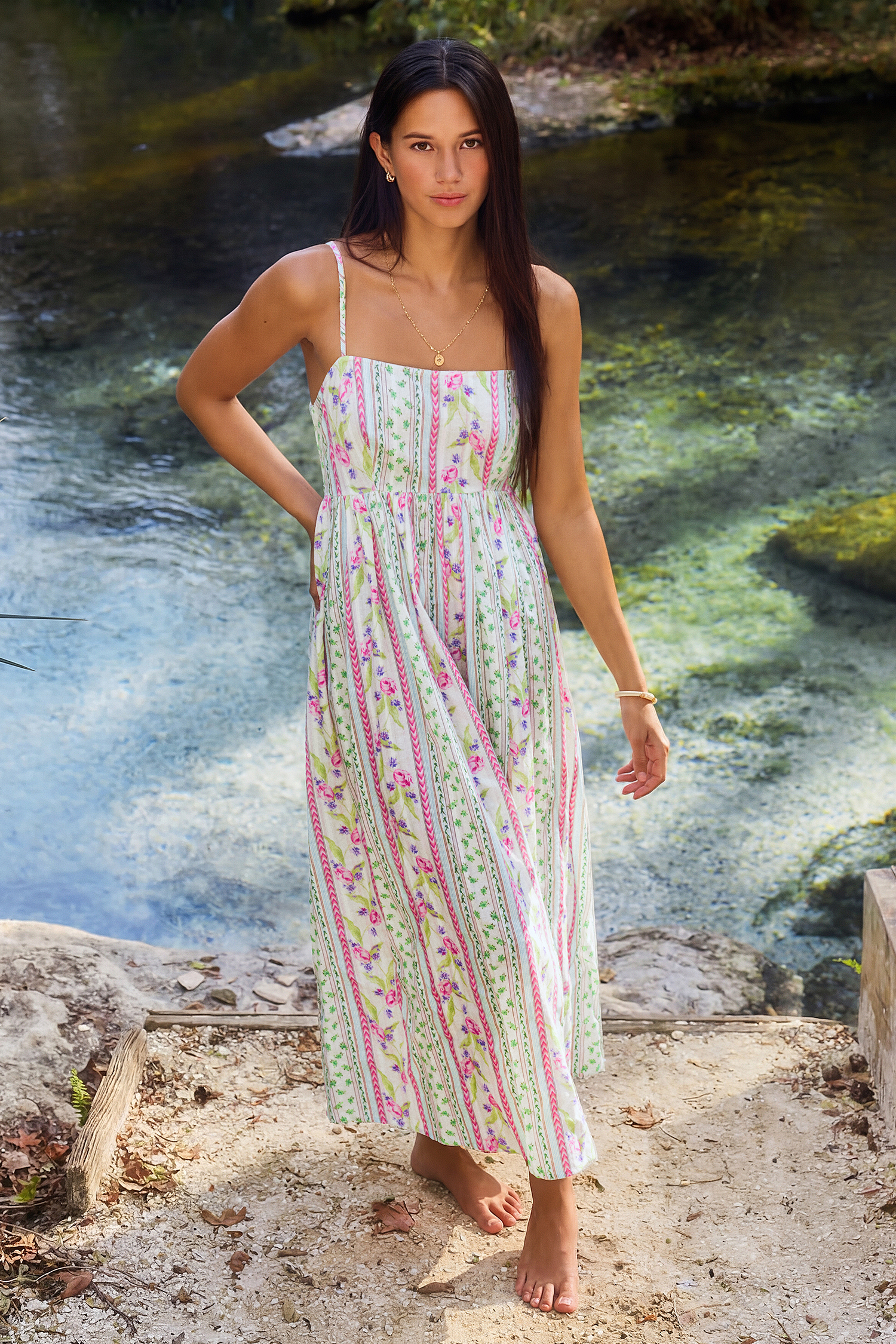 No Vacancy Floral Maxi Dress