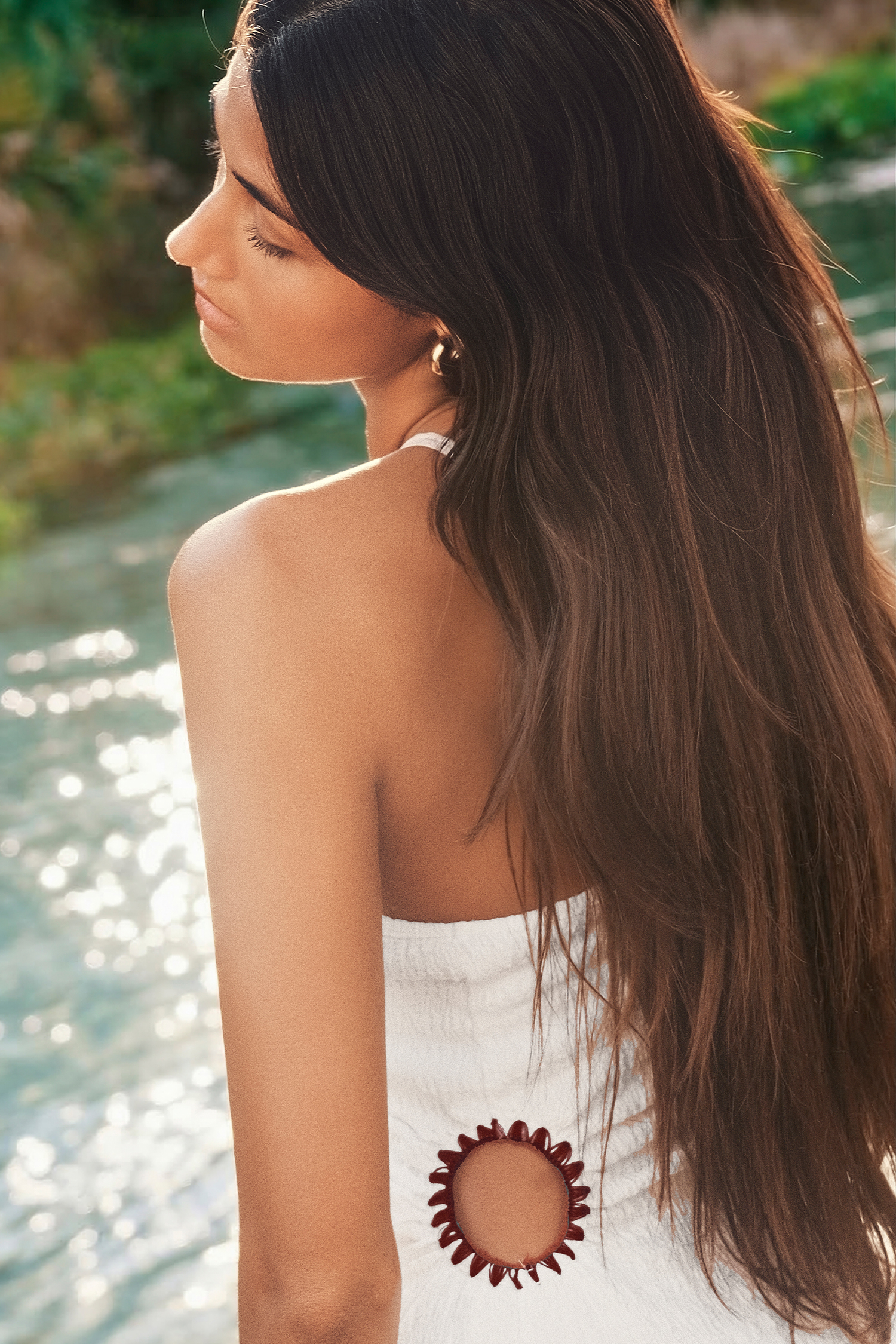 Tiki Terrace White Maxi Dress