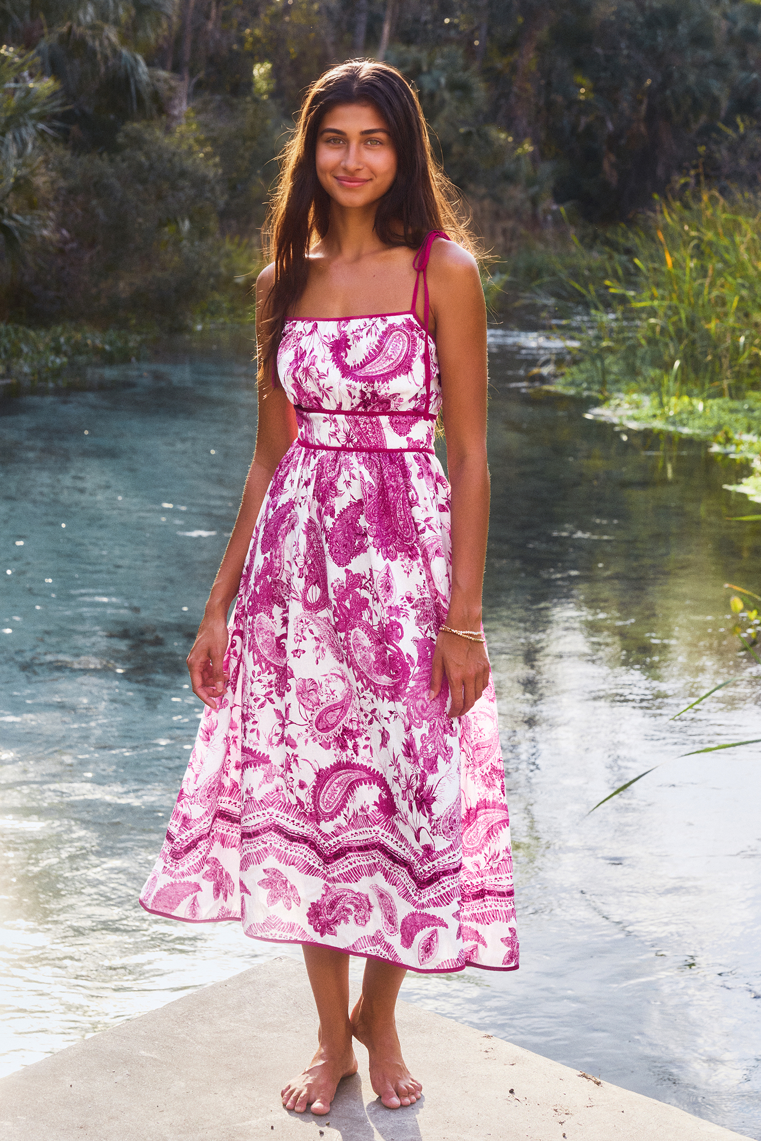 Night Show Paisley Midi Dress