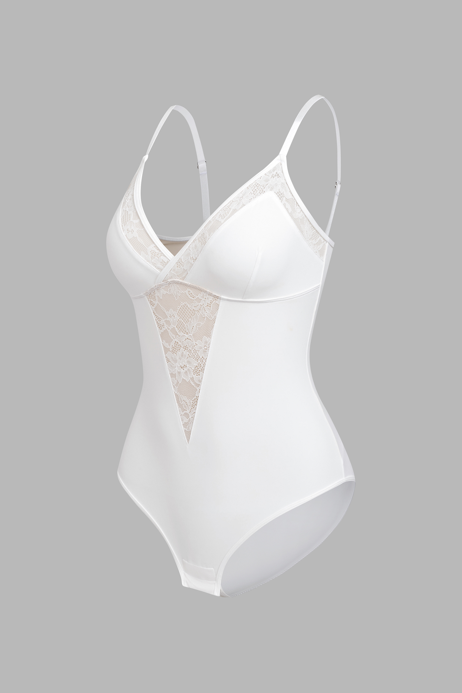 Not Bluffing White Shapewear Bodysuit