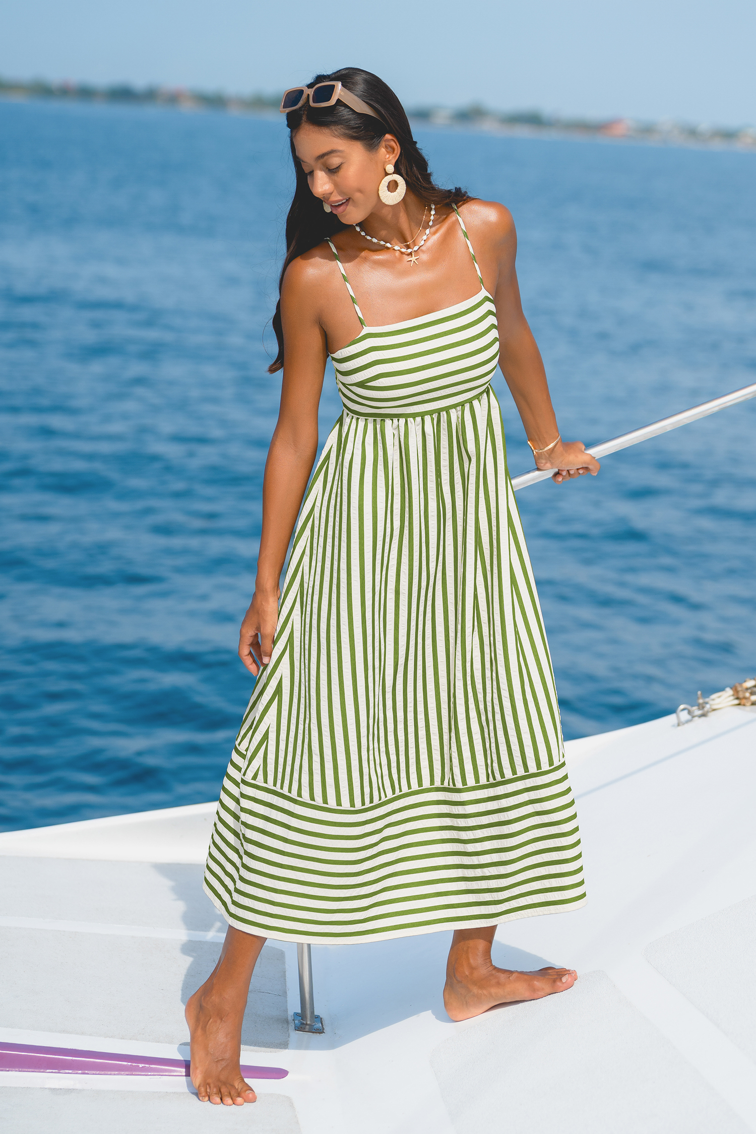 So Grounding Striped Maxi Dress
