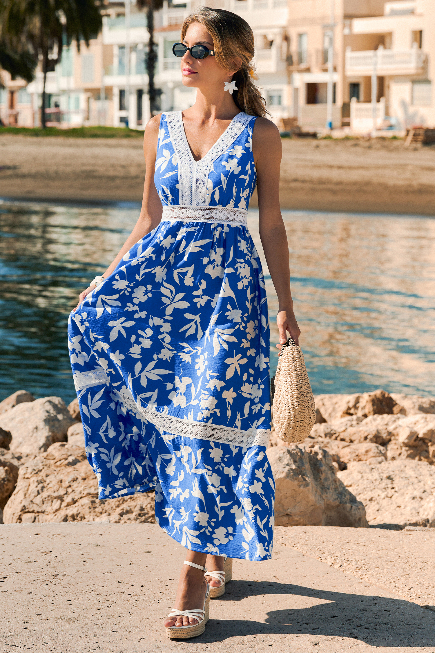 Brunch Bound Tropical Maxi Dress