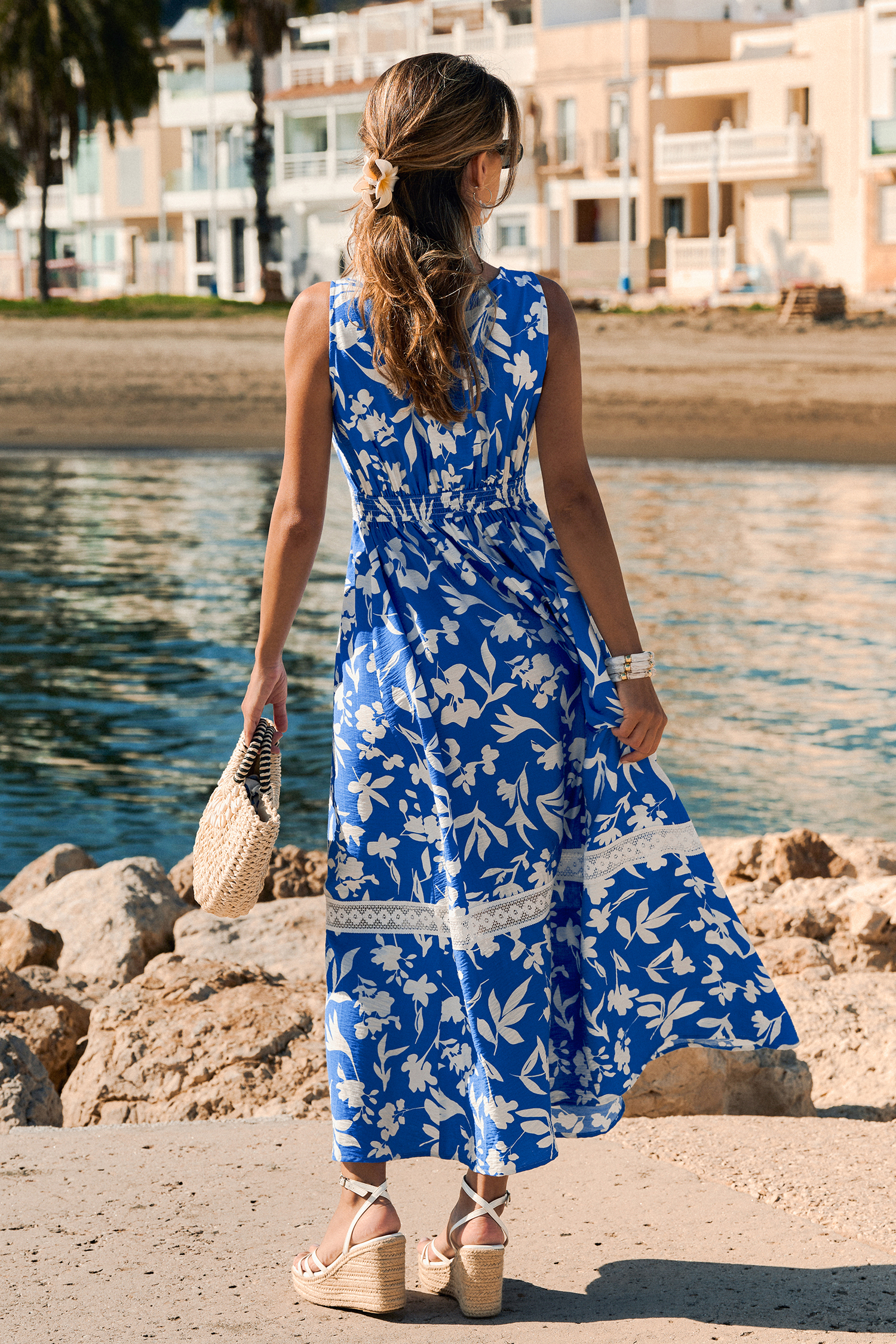Brunch Bound Tropical Maxi Dress