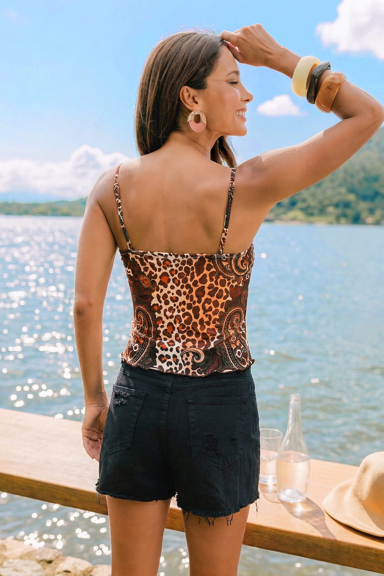 Resort Scandal Leopard Top