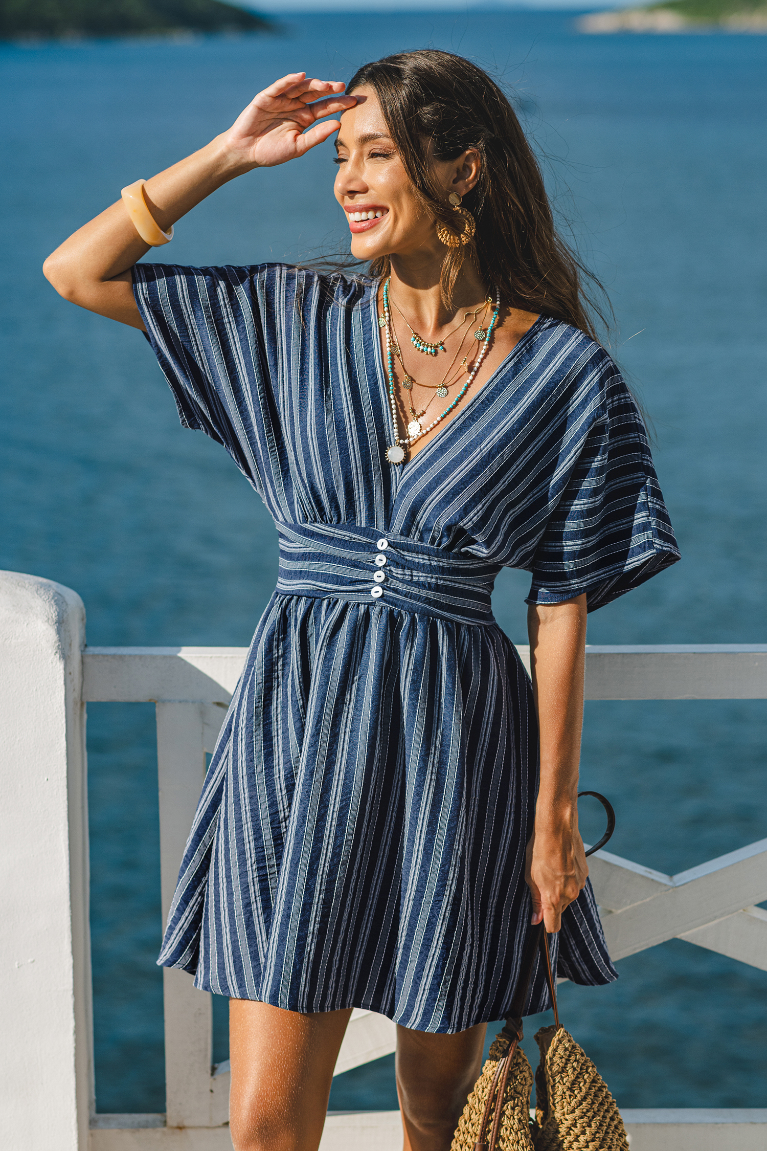 Here for It Striped Mini Dress