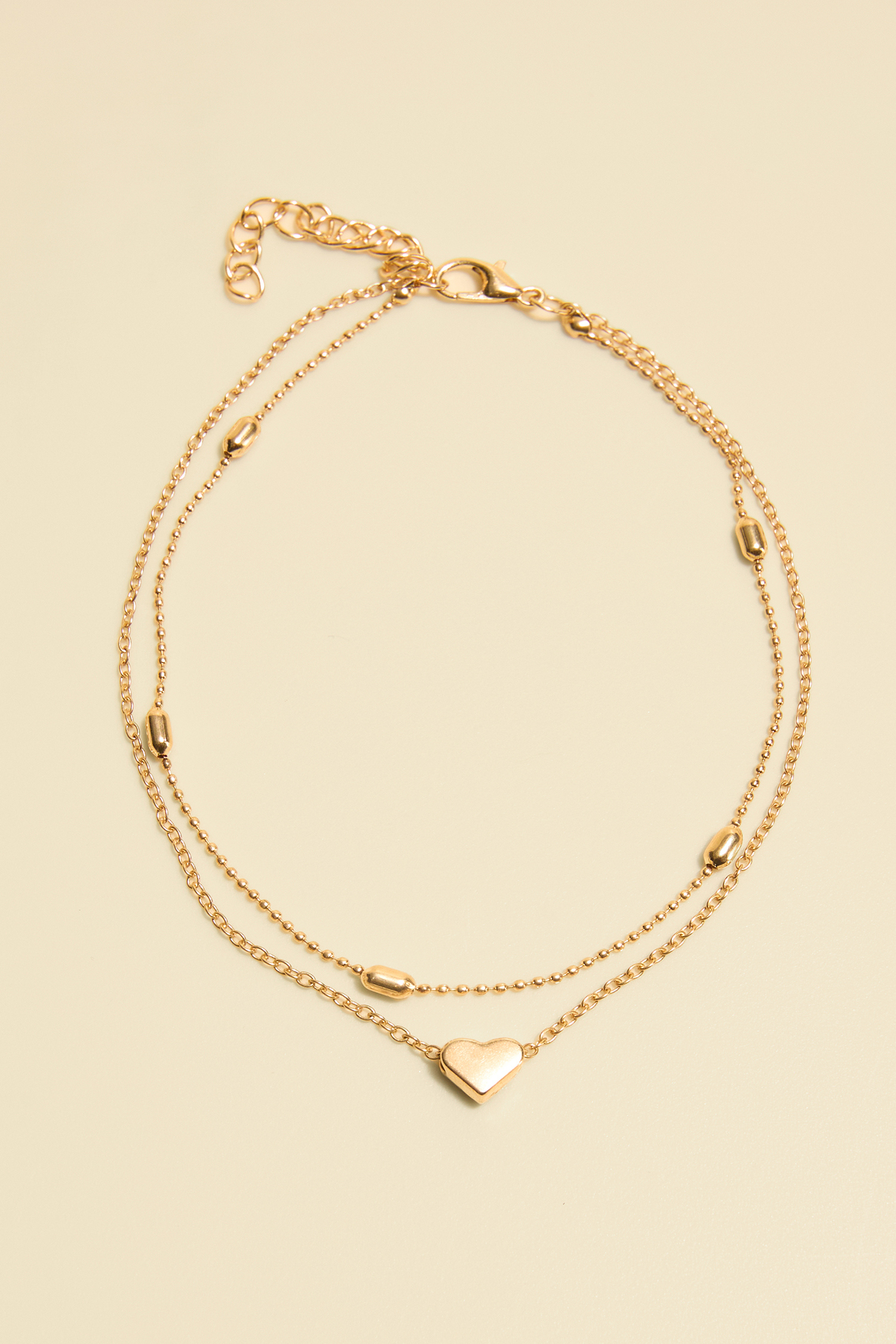 Set di cavigliere color oro Love You More