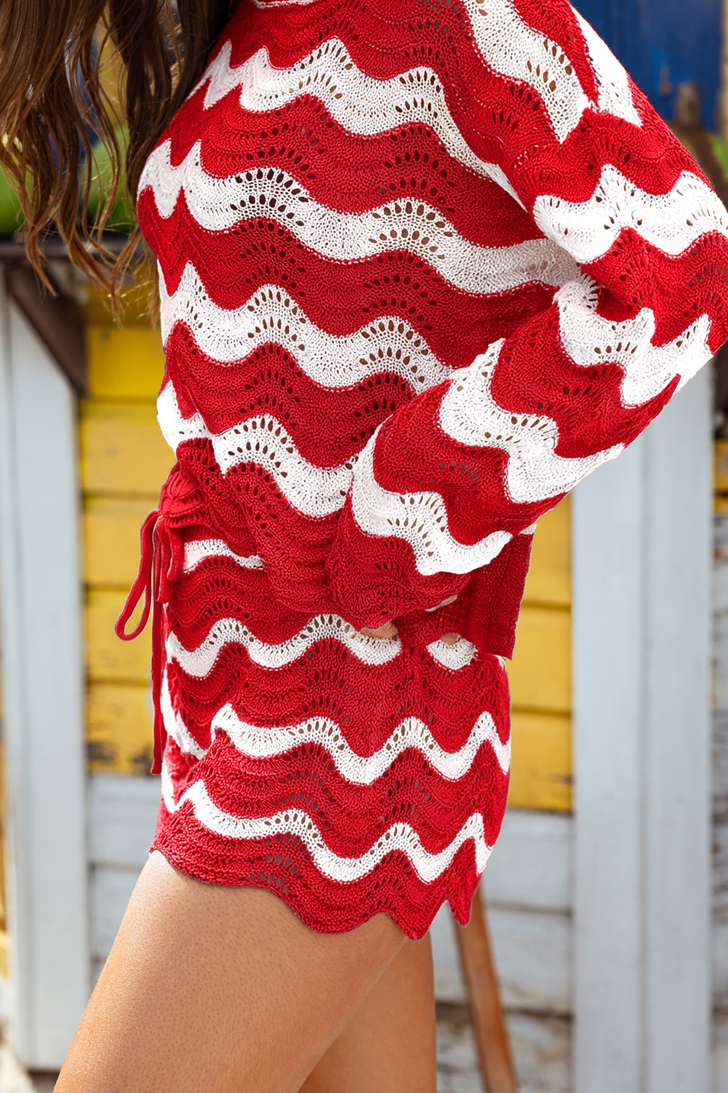 Embark Striped Cover-Up Shorts