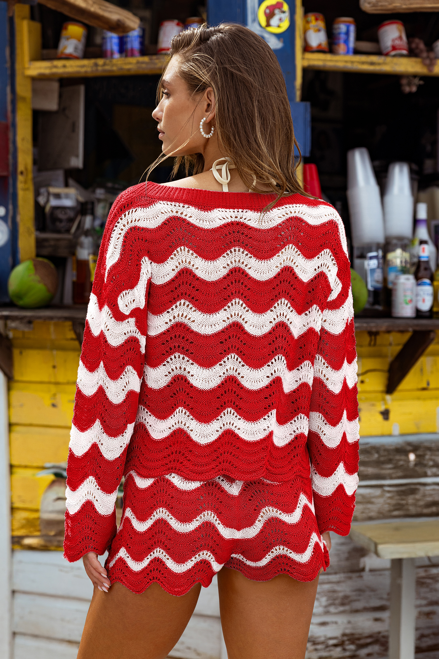 Castaway Cutie Striped Cover-Up Top