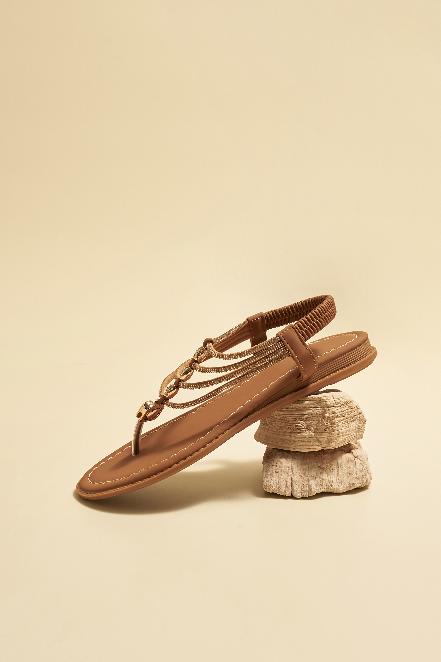 Strass-Riemen Slingback-Sandalen