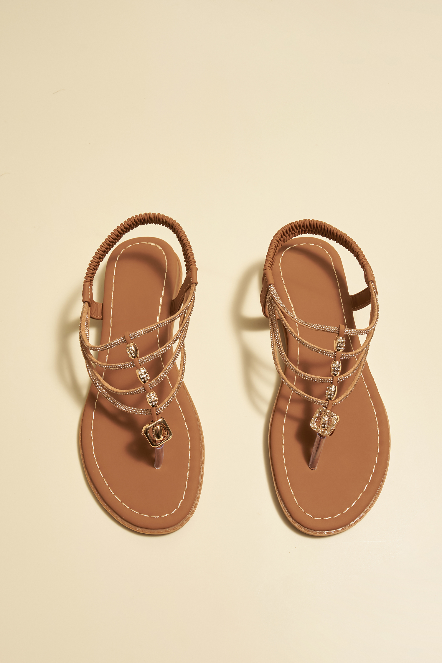 Strass-Riemen Slingback-Sandalen