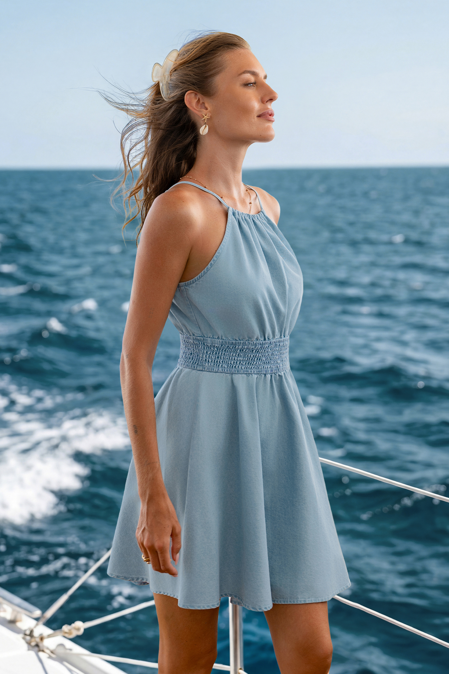 Boardwalk Date Denim Minijurk