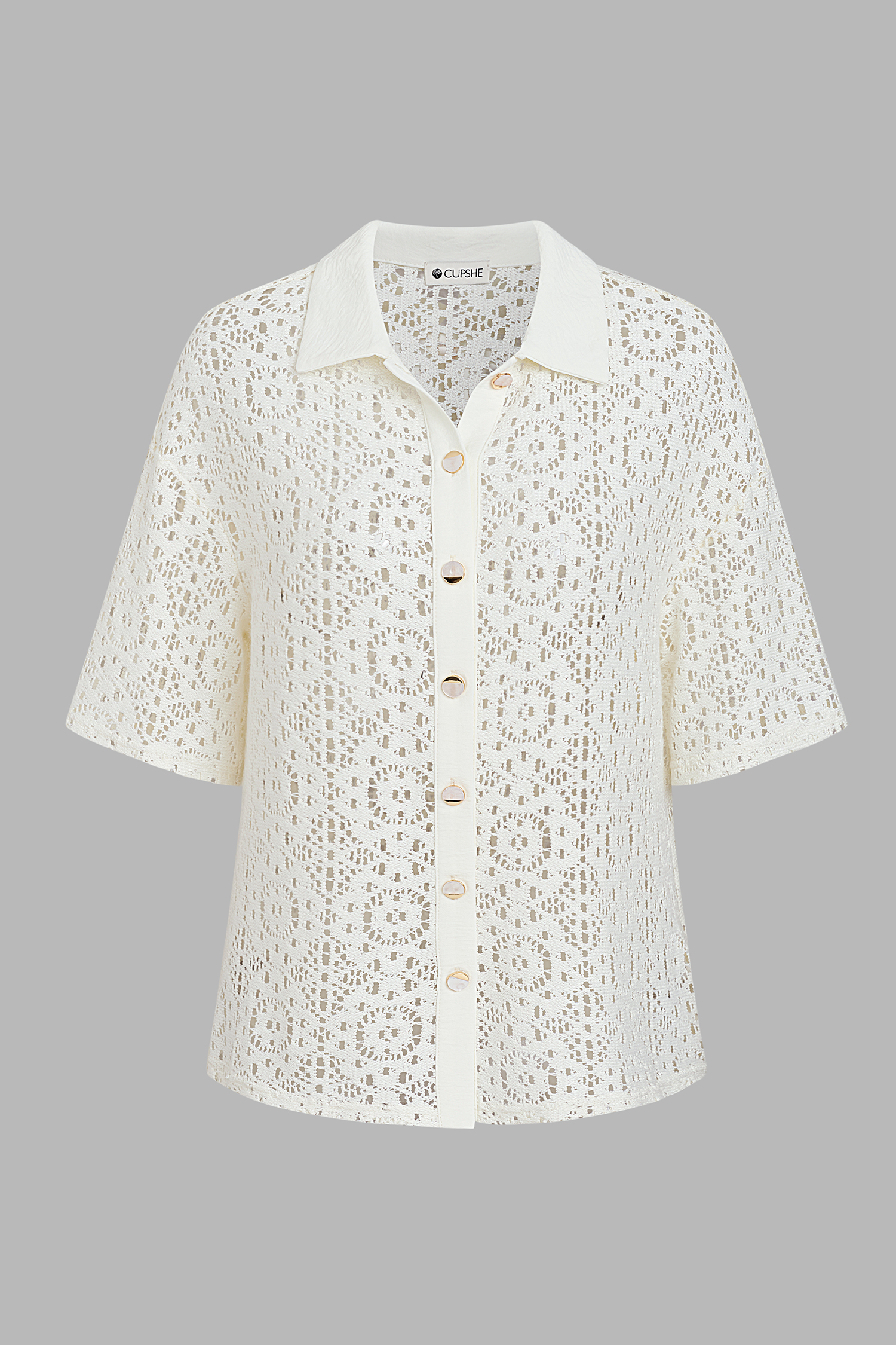 x Diane Haut de plage col chemise à boutons