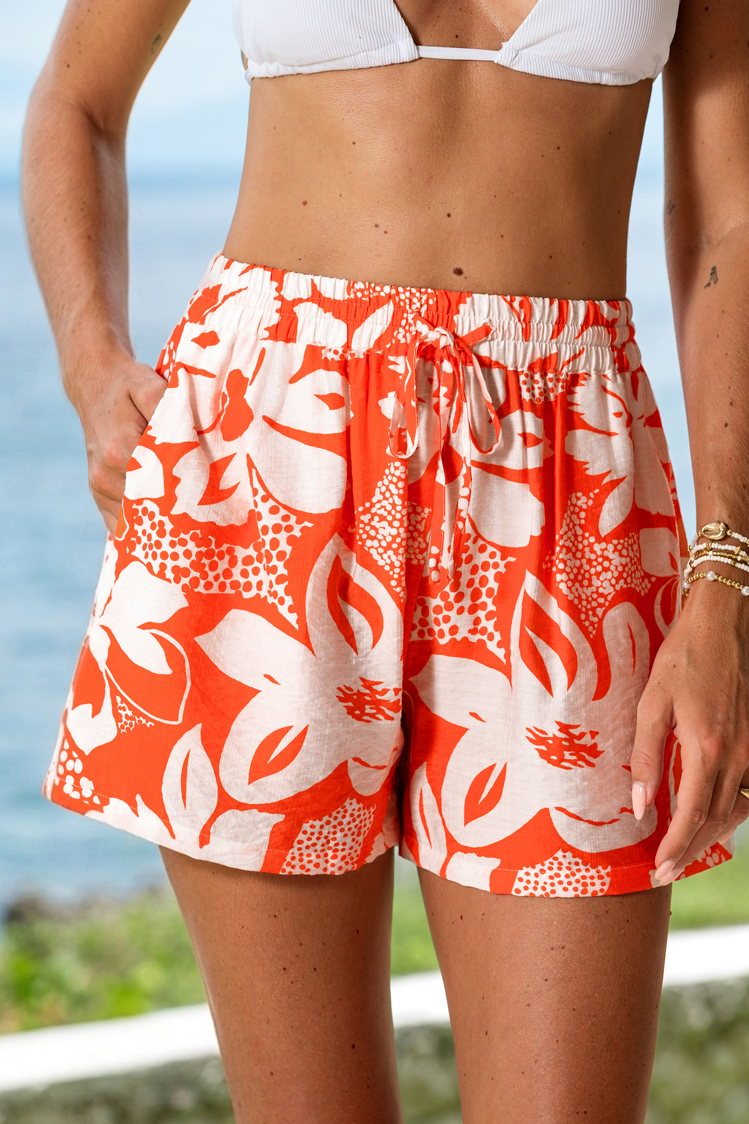 Summer Citrus Tropical Shorts