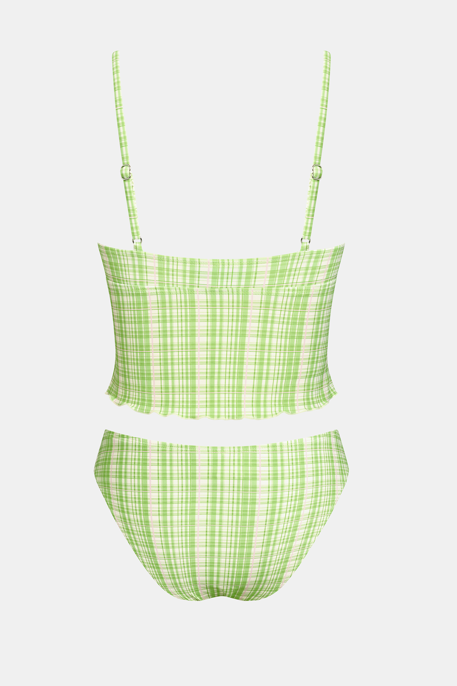Sunset Cruise Plaid Tankini Set