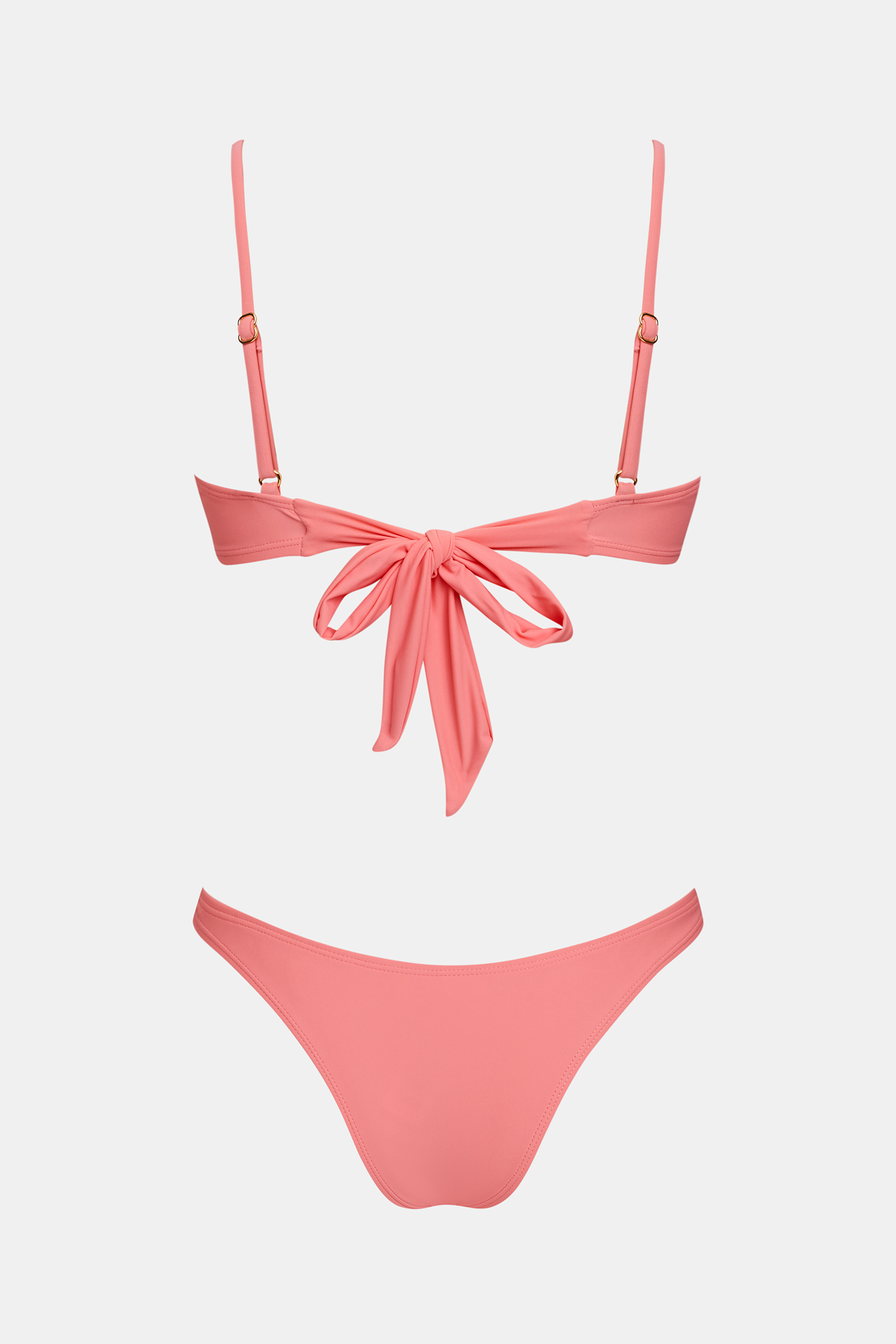 Bikini corail col cœur