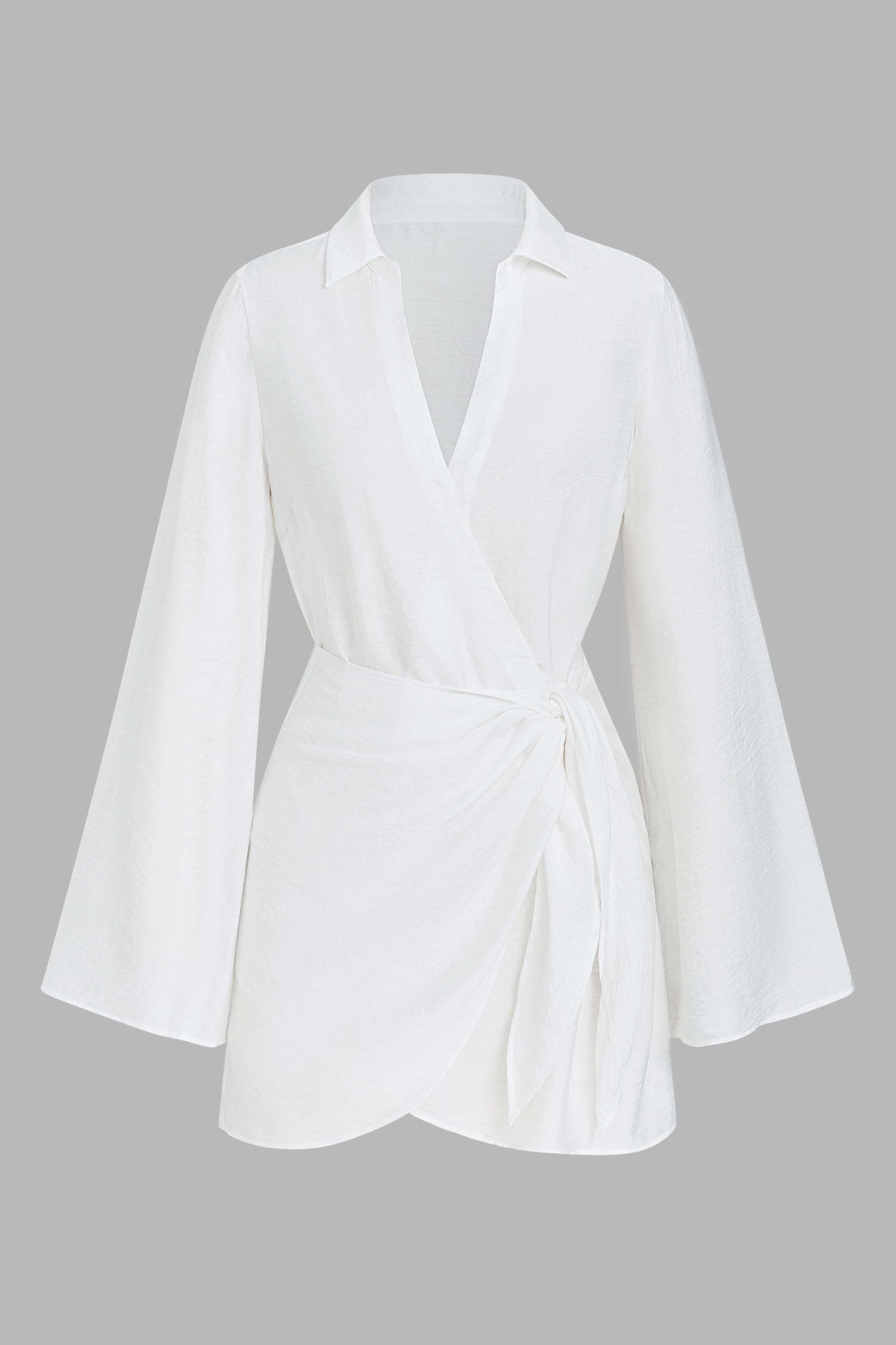 x Diane Robe de plage col chemise ceinture à nouer