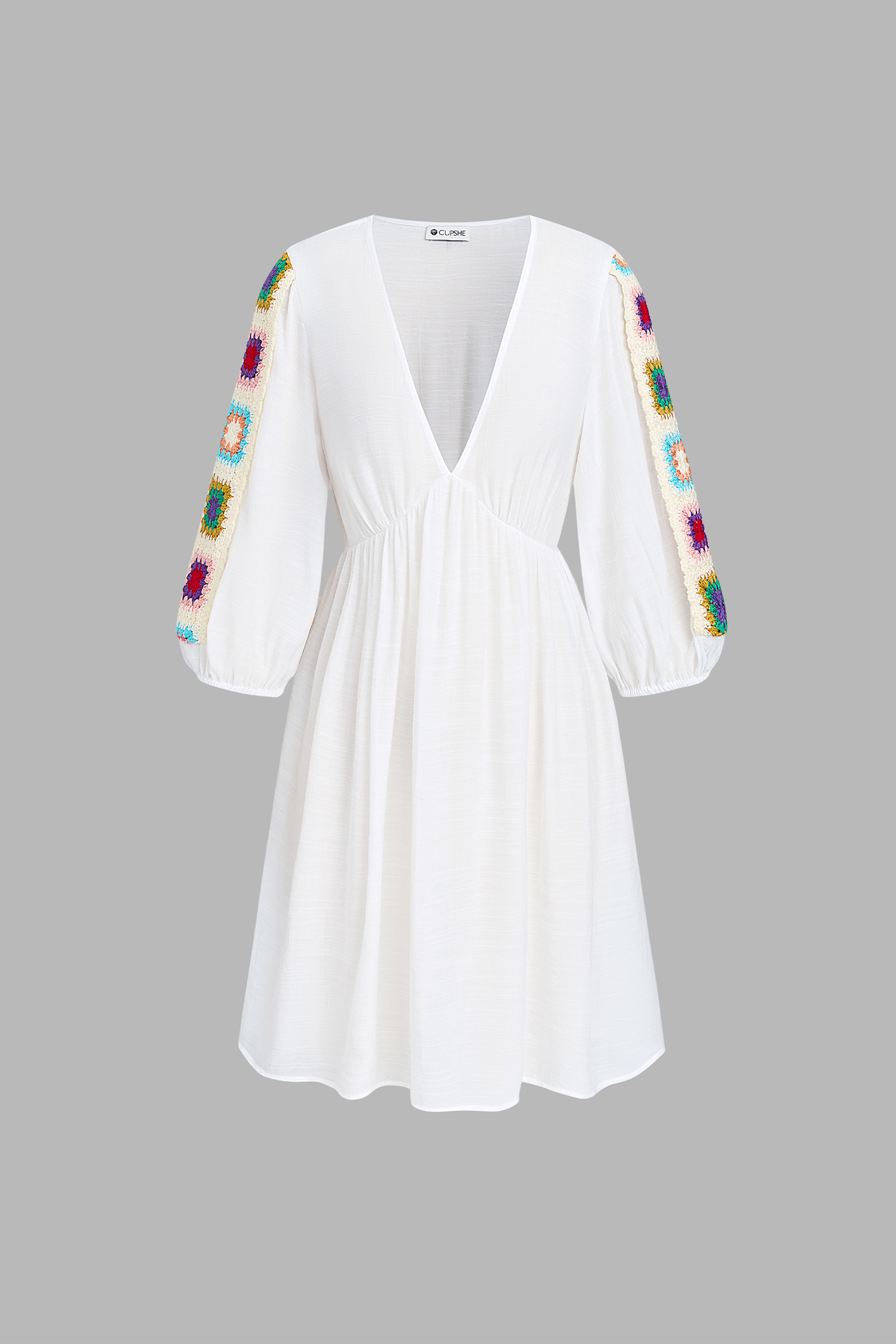 x Camille Robe de plage col plongeant transparente