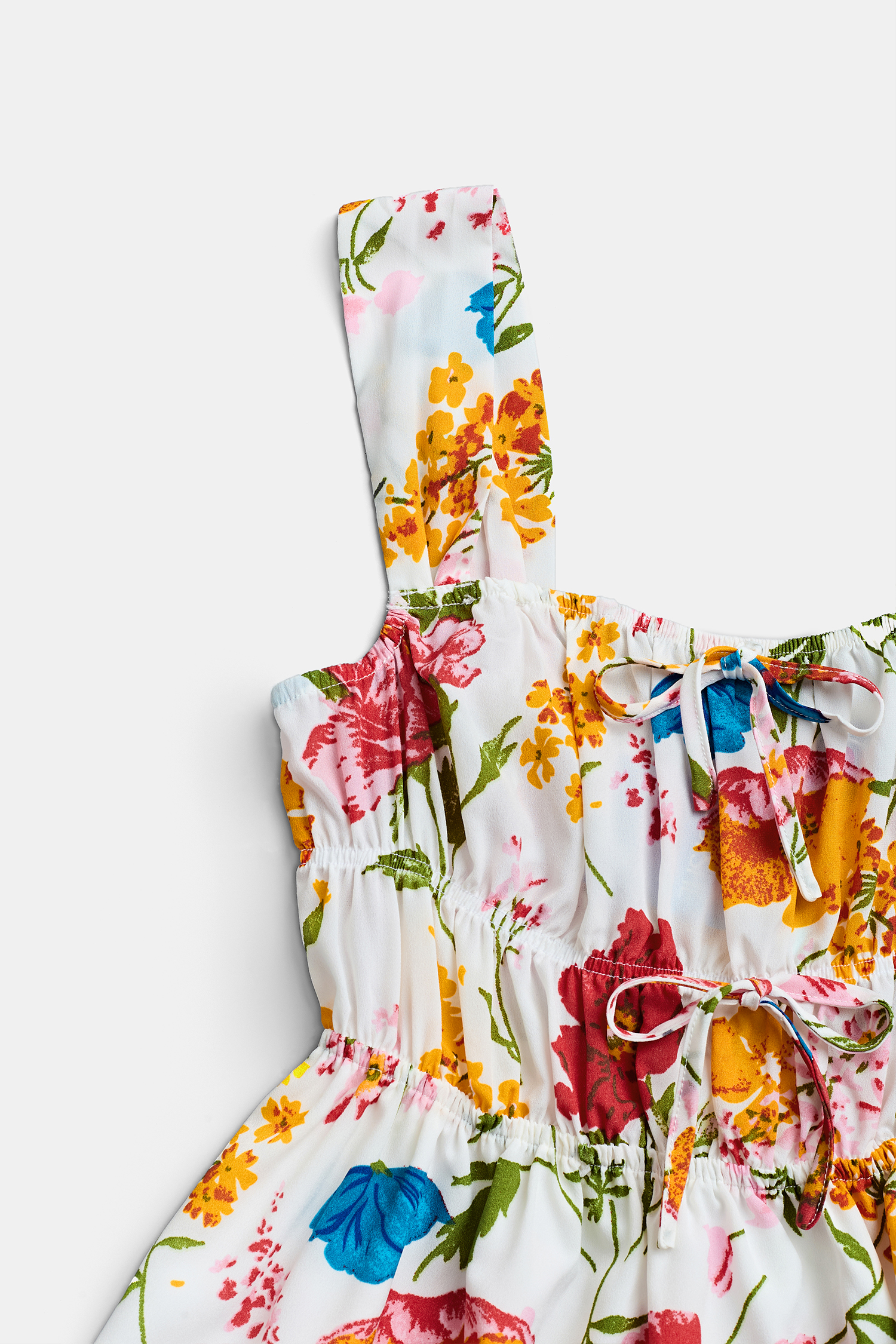 Country Blossoms Floral Mini Dress