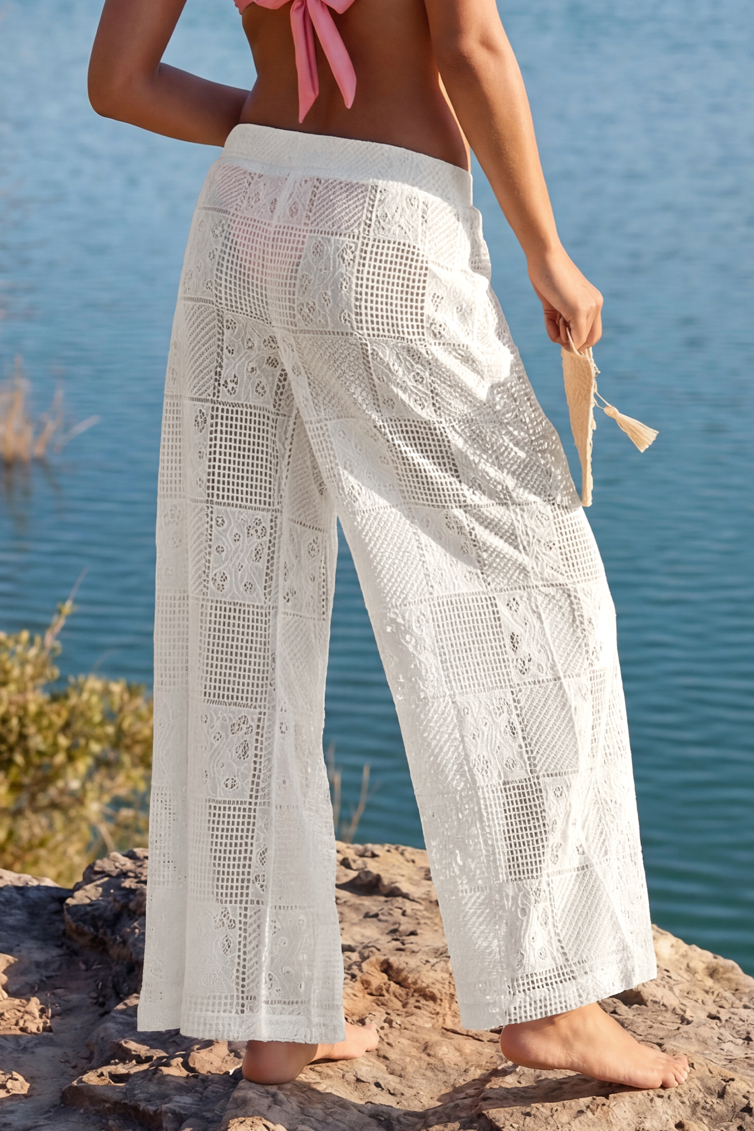 Lone Star Mood White Cover-Up Pants